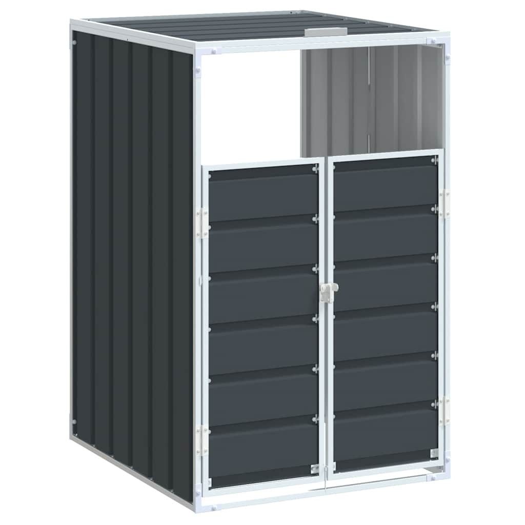 vidaXL Mülltonnenbox Mülltonnenbox für 1 Tonne Anthrazit 72x81x115 cm Stahl