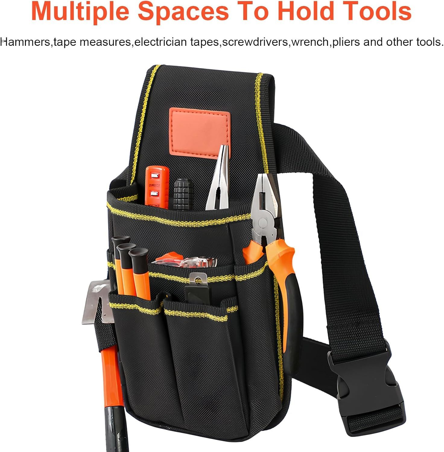 FELIXLEO Hüftgürtel Werkzeugtasche Gürtel Organizer 600D Oxford Elektriker Tasche (1-St) – Bild 4 von 5