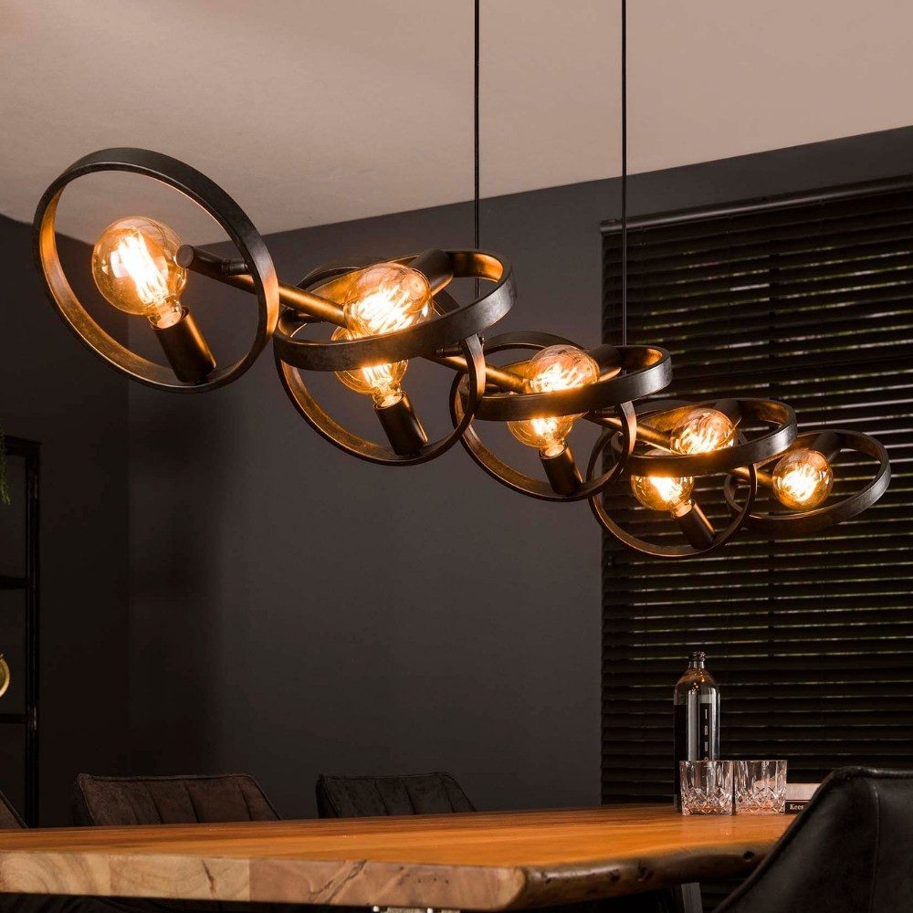 famlights Pendelleuchte famlights, Pendelleuchte Christopher in Schwarz E27 günstig online kaufen