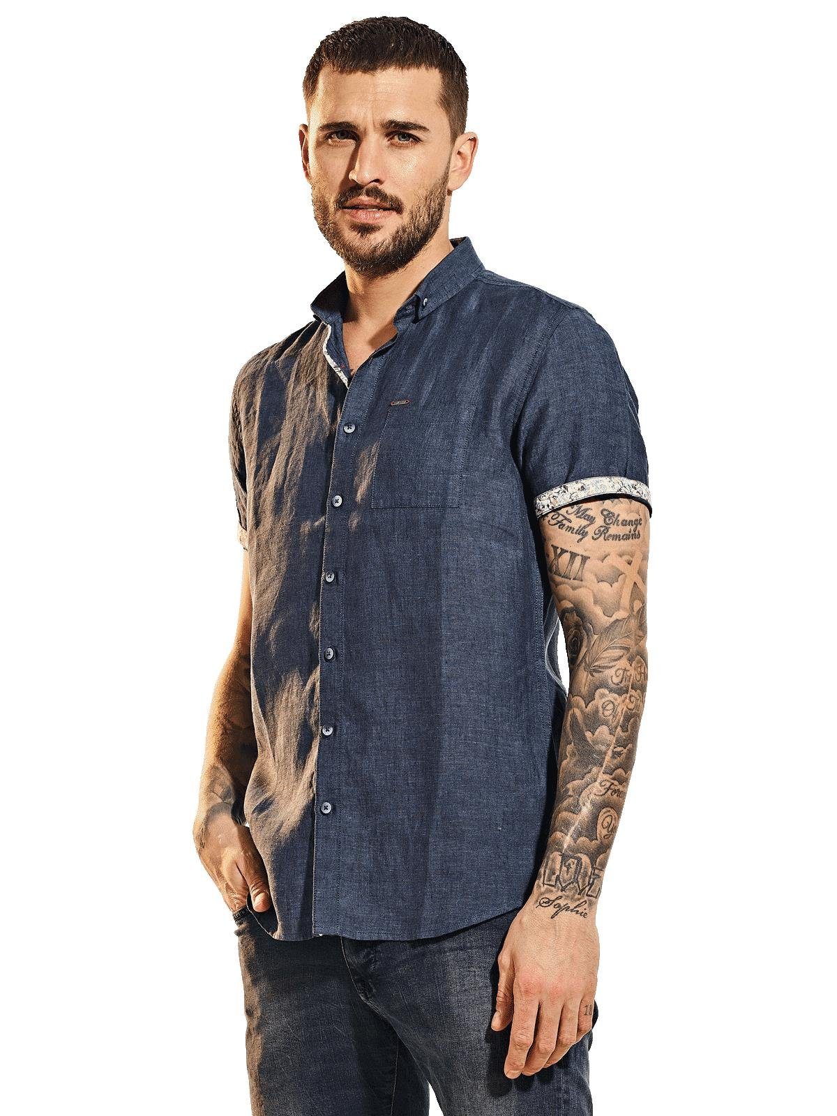 emilio adani Kurzarmhemd »Kurzarm-Hemd aus Leinenstoff« online kaufen | OTTO
