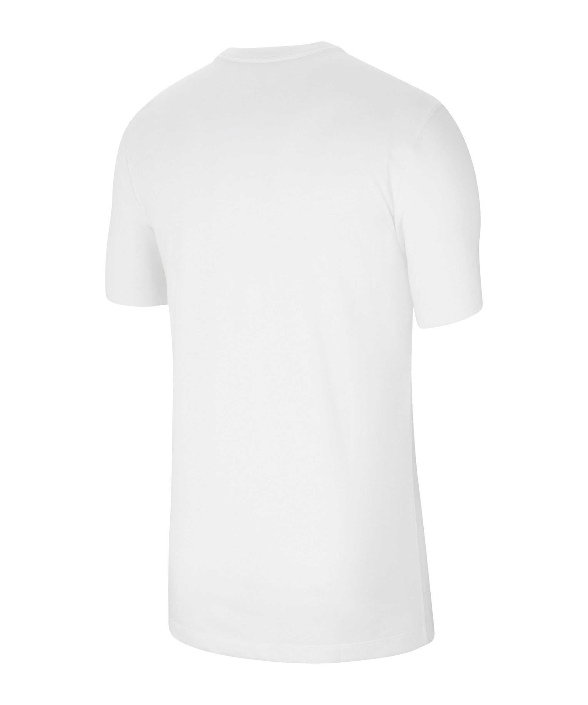 T-Shirt Nike Park default 20 Swoosh T-Shirt weissschwarz
