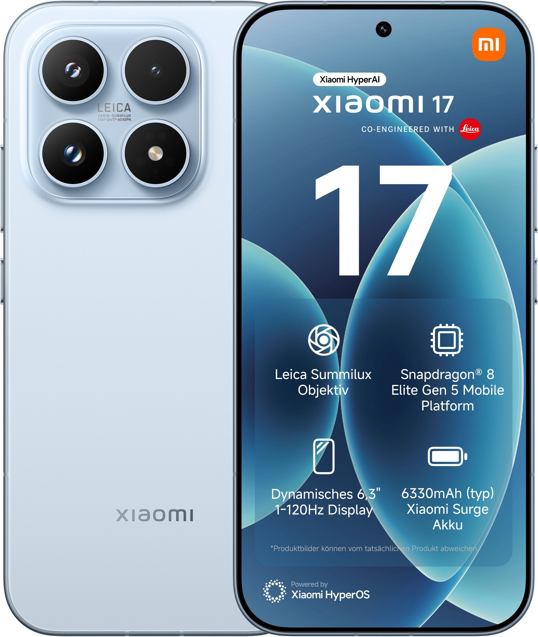 Xiaomi Xiaomi 17 512GB Handy (16 cm/6,3 Zoll, 512 GB Speicherplatz, 50 MP Kamera)