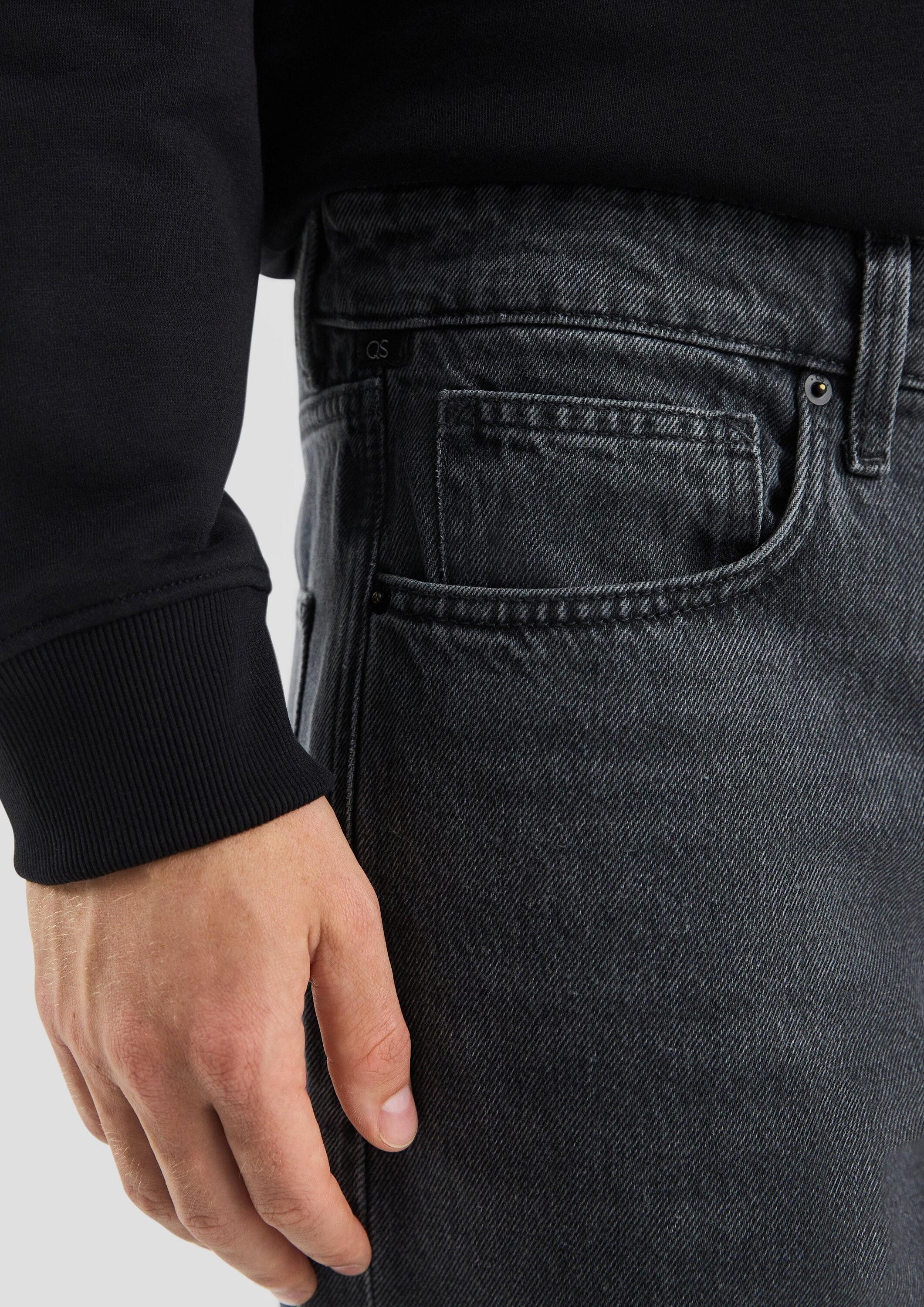 QS Regular-fit-Jeans Jeans-Hose Jeans / Loose Fit / Mid Rise / Straight Leg