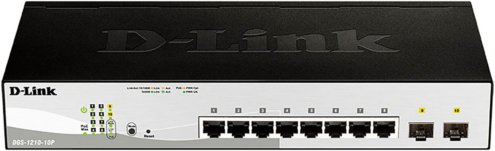 DGS-1210-10P 10-Port Layer2 PoE Gigabit Smart Managed Netzwerk-Switch