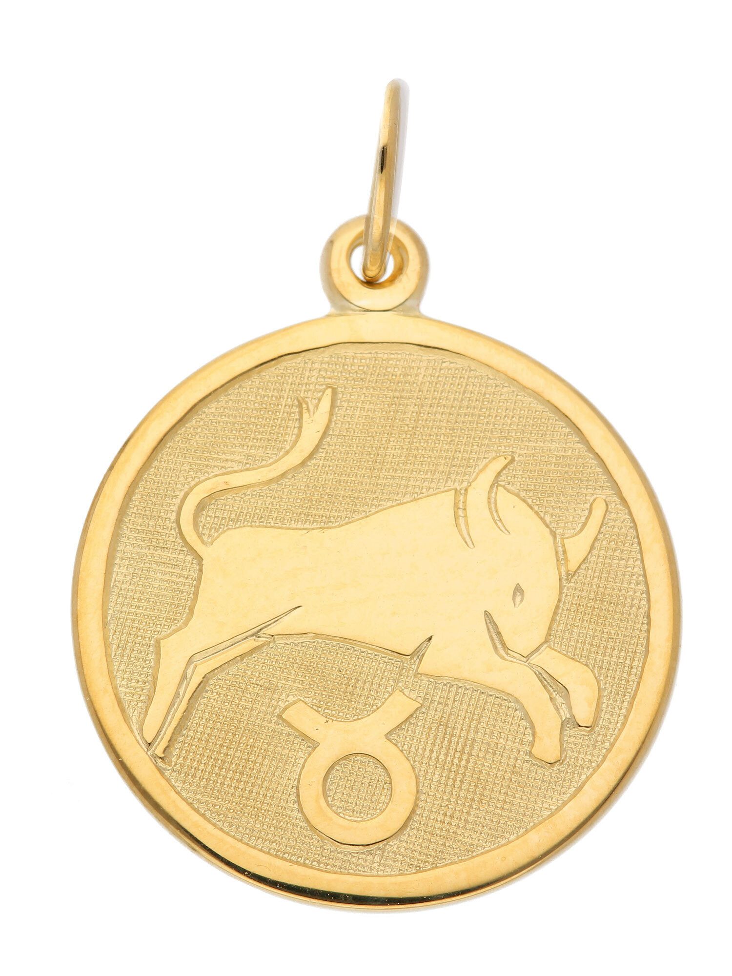 Kettenanhänger 333 Gold Sternzeichen Anhänger Stier Ø 16 mm