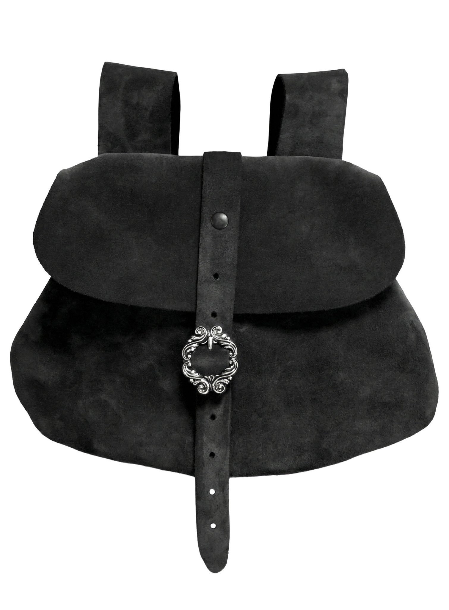 Andracor Kostüm Leder Gürteltasche - Mittelalter LARP Reenactment, Hochwertige Mittelalter Gürteltasche aus Veloursleder von Andracor, h