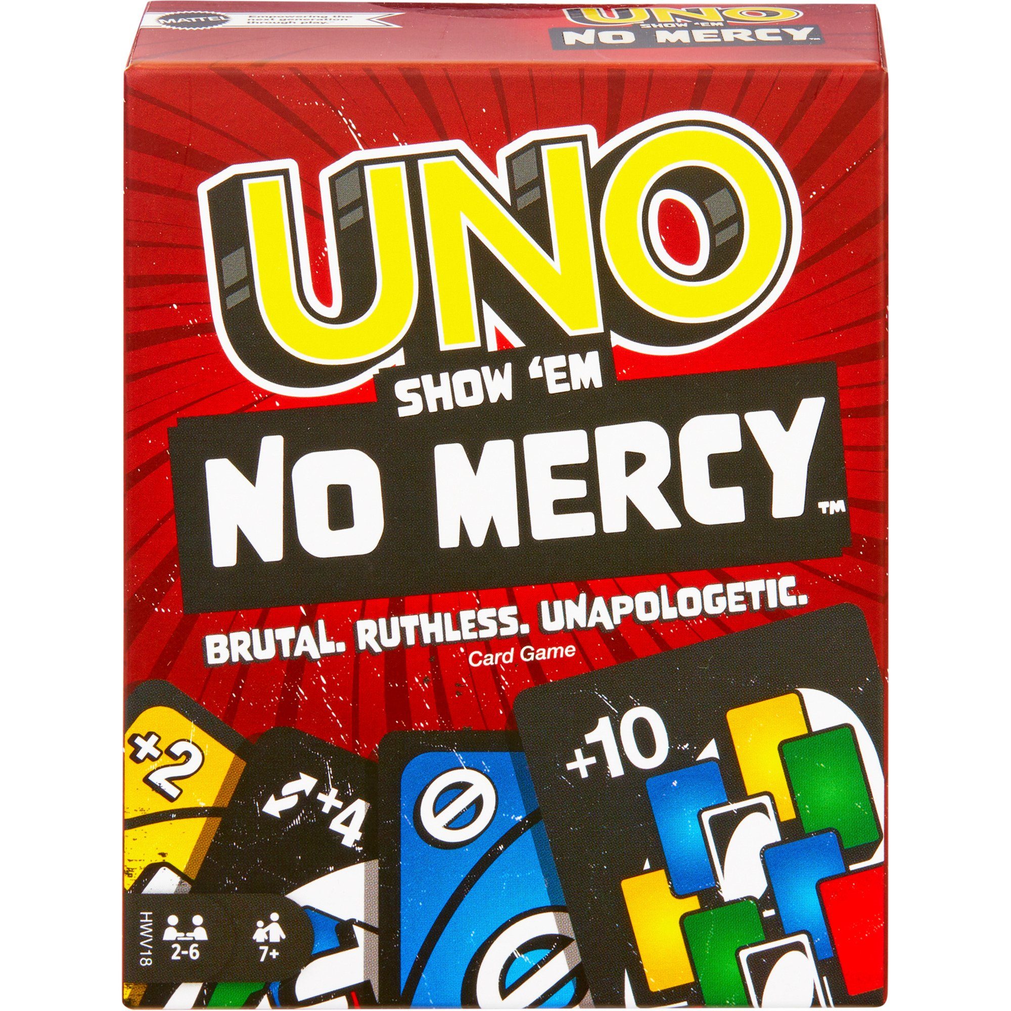 Uno Spiel Mattel UNO Show ’em No Mercy, Kartenspiel
