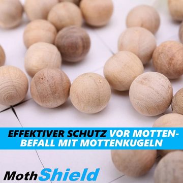 MAVURA Vergrämungsmittel MothShield Anti Motten Kugeln Mottenfrei Mottenkugeln, Mottenkugel Mottenschutz Mottenstopp [20er Pack]