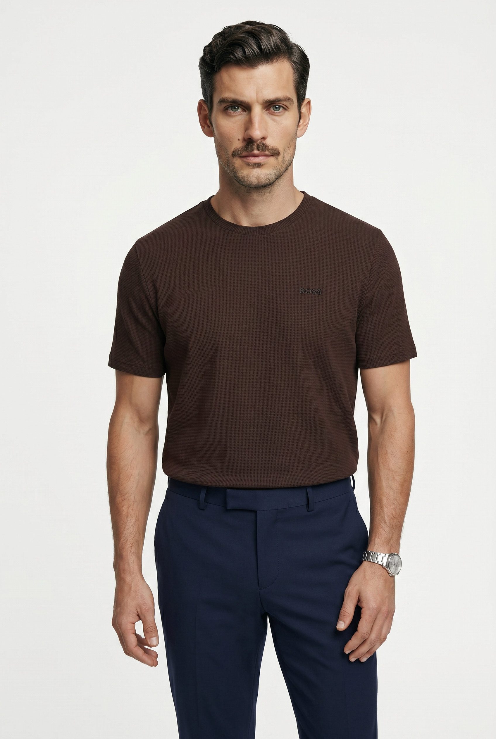 BOSS Pyjamaoberteil Waffle T-Shirt