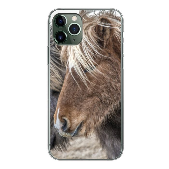 MuchoWow Handyhülle Pferde - Natur - Makro Handyhülle Apple iPhone 11 Pro Smartphone-Bumper Print Handy