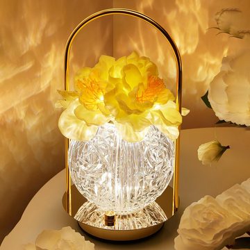 DOPWii Bettleuchte LED Blume Nachtlicht, Ewige Blume Dekoration, Schlafzimmer Wohnzimmer Ornament, Einzigartige Geburtstagsgeschenk