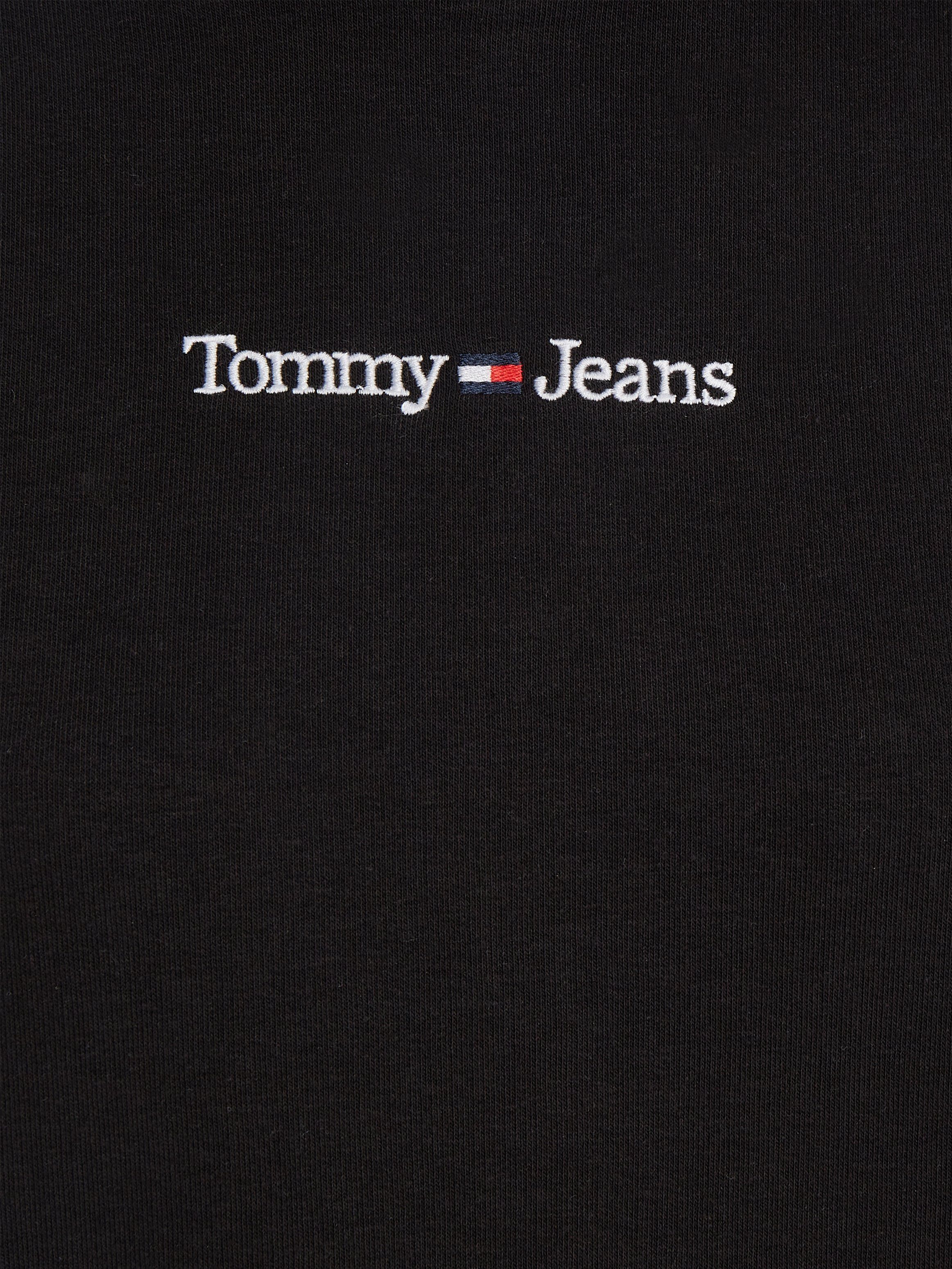 HOODIE mit TJW Logoschriftzug Tommy LINEAR Kapuzensweatshirt Jeans REG Black SERIF Tommy Jeans