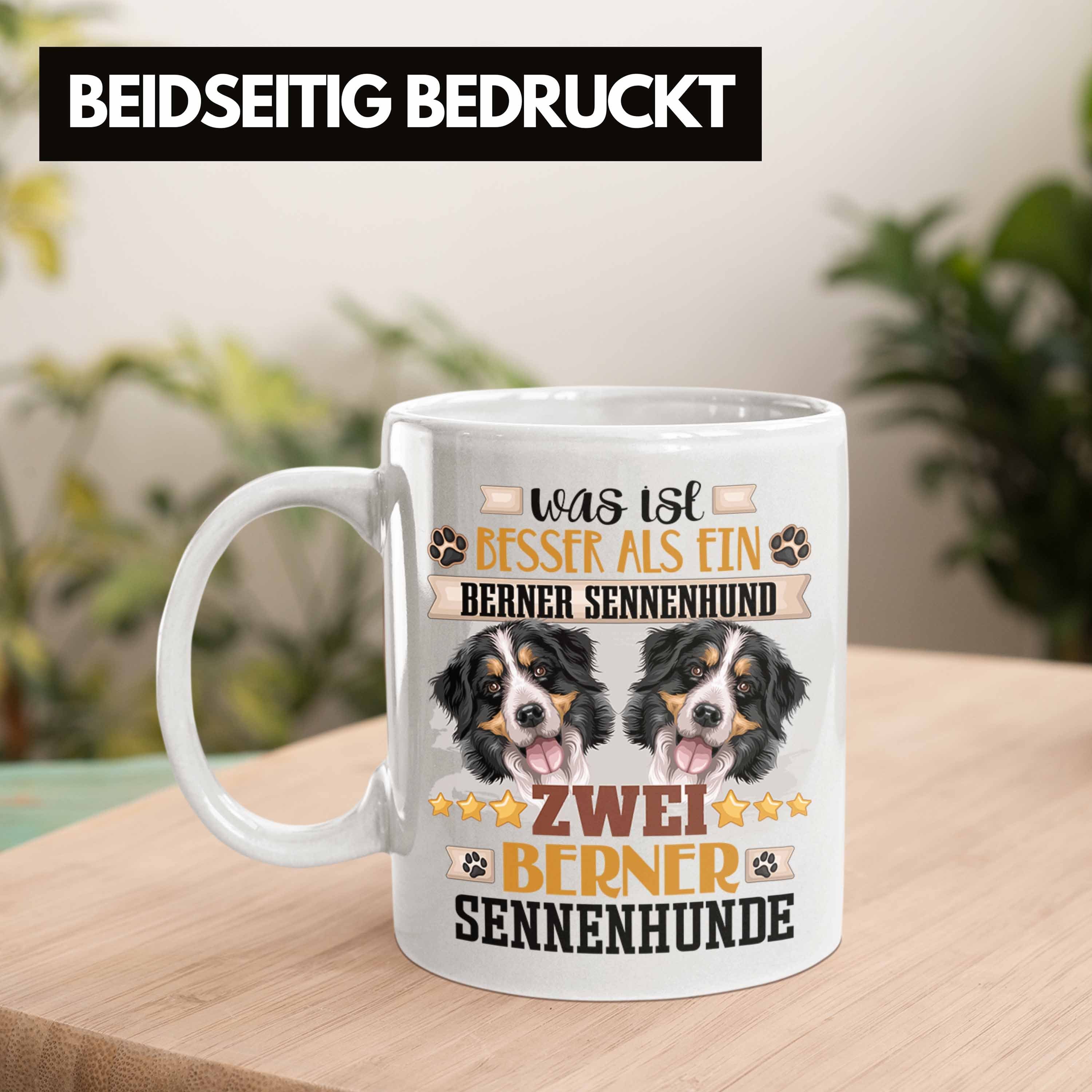 Tasse Trendation Geschenkidee Geschenk Berner Sennenhund Besitzer Spruch Weiss Lustiger Tasse