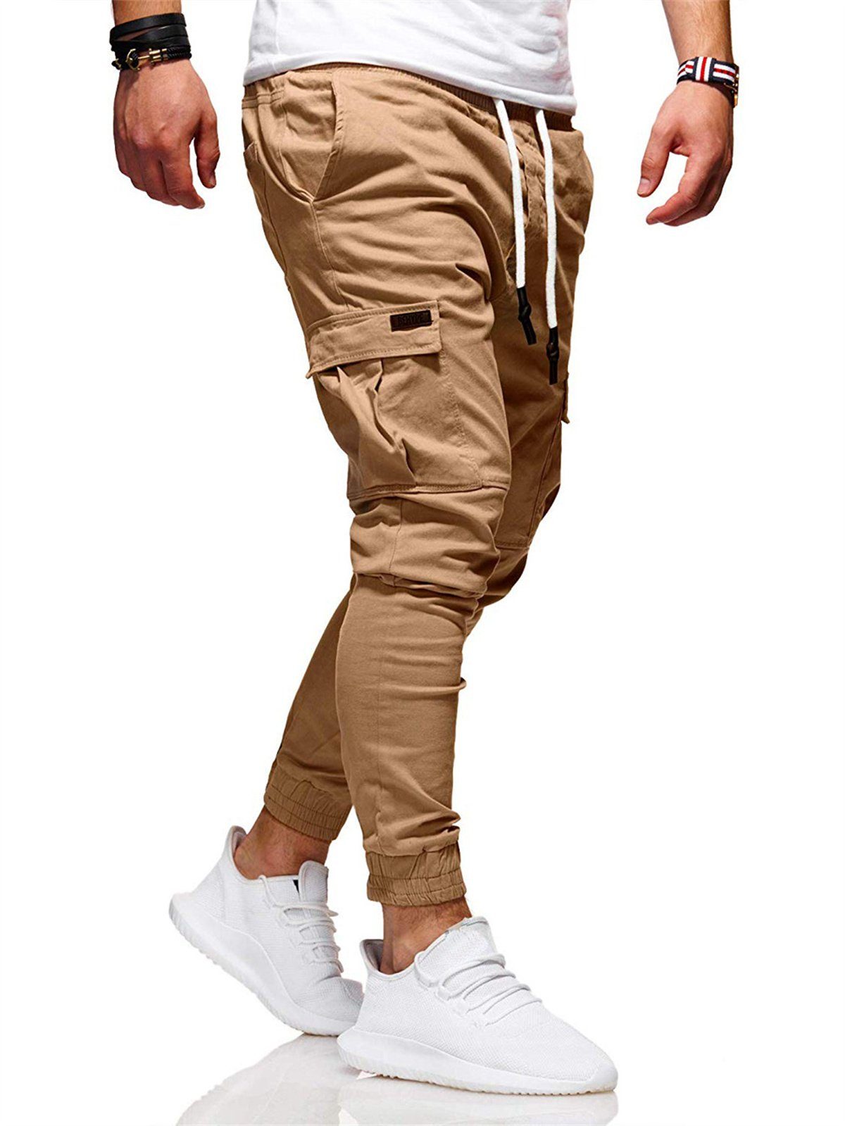 Tether Sporthose Discaver Loose Loungepants Long Casual Khaki Elastic Herren