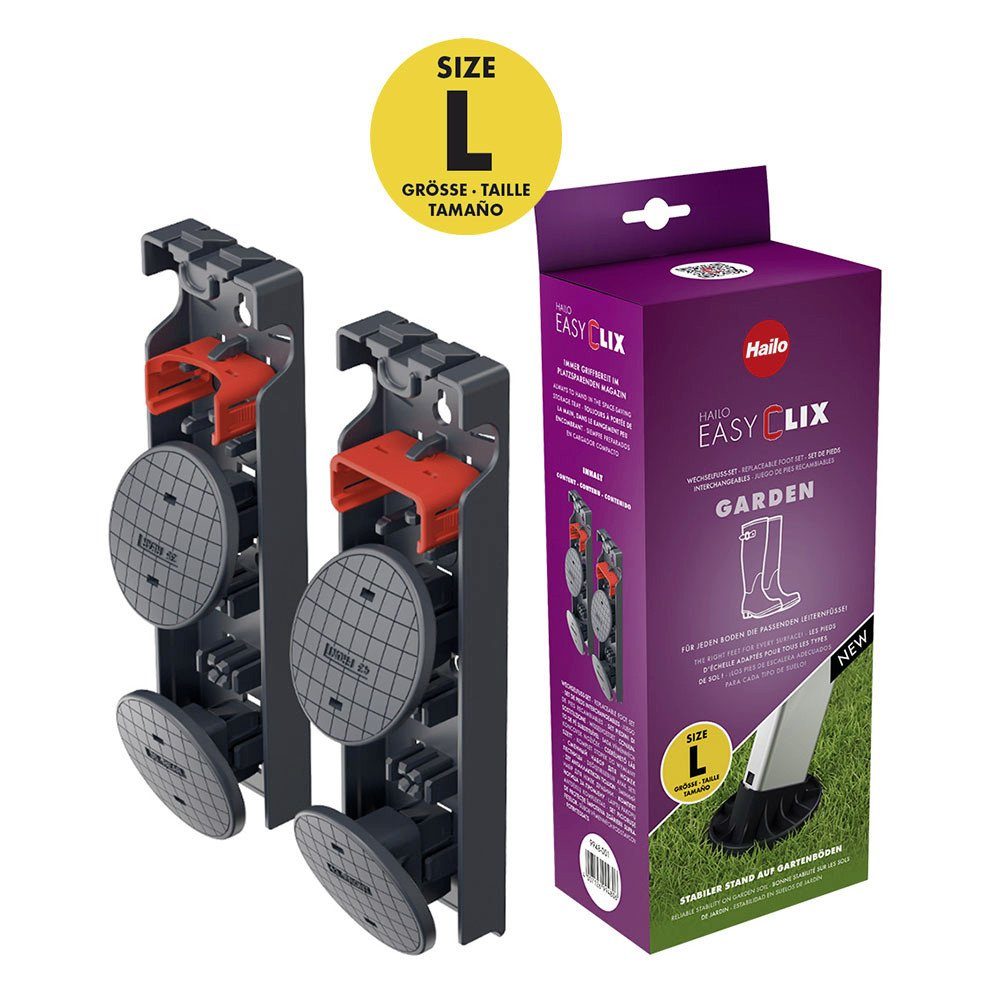 Hailo Trittleiter Hailo Wechselfuß-Set Größe L, für den Außenbereich