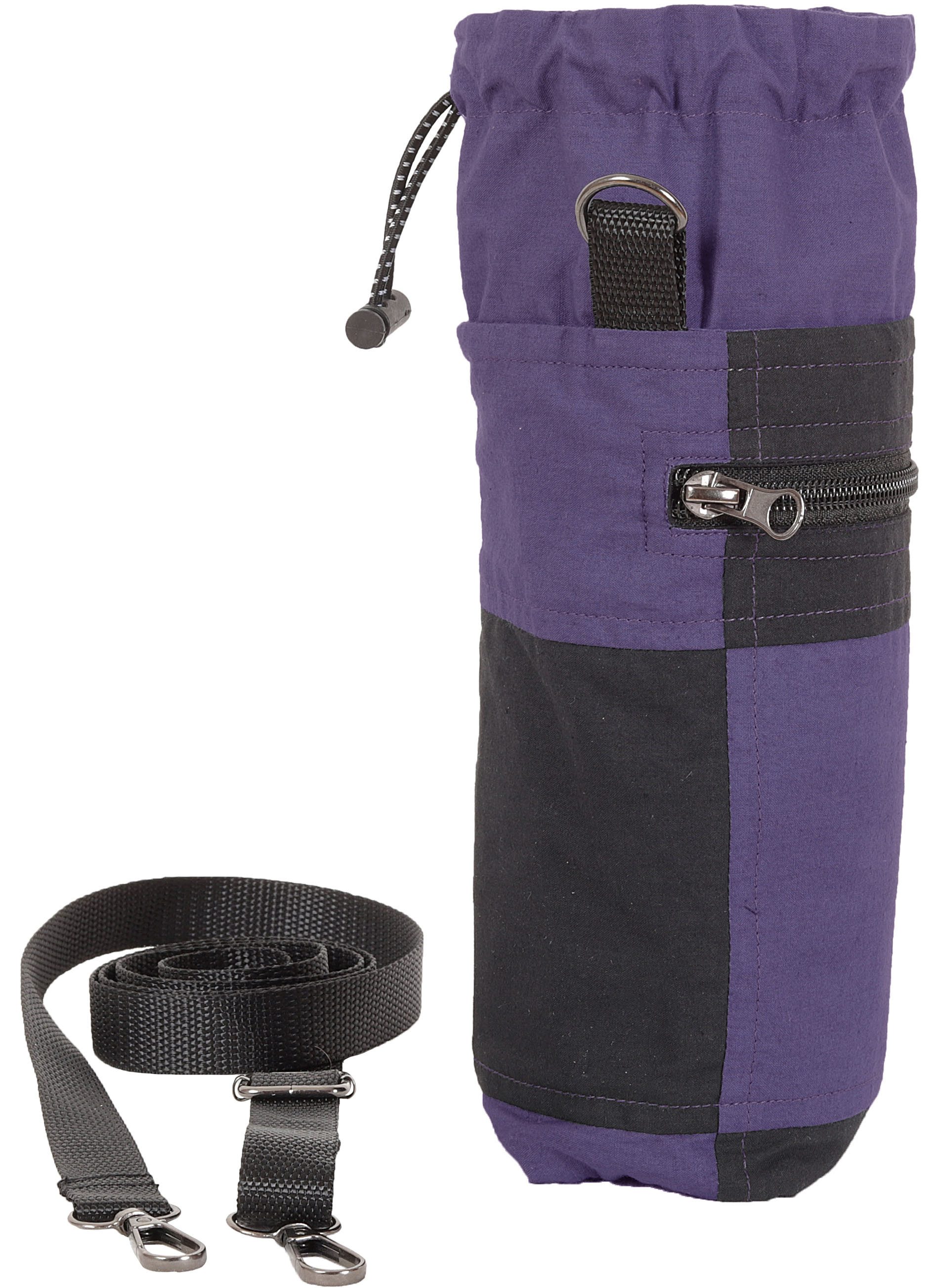 PUREWONDER Flaschenträger Flaschentasche Tasche für Coffee to-go zum Umhängen bb32 Lila, auch für Coffee to-go