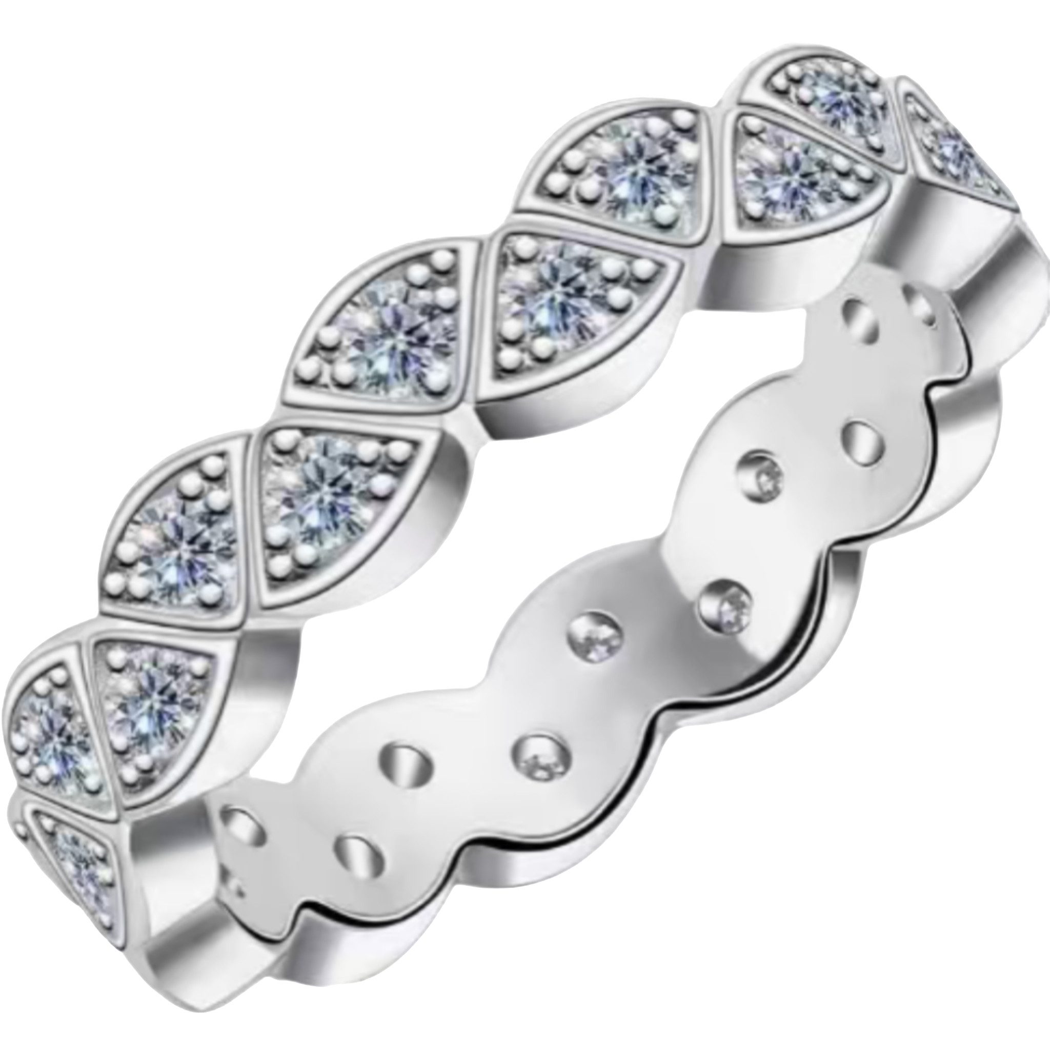 Jumpeak Diamantring Damen-Diamantring, Damenring aus 14k Gold, labordiamant, damen geschenk,Diamantring mit unregelmäßiger Form, geschenk für frau