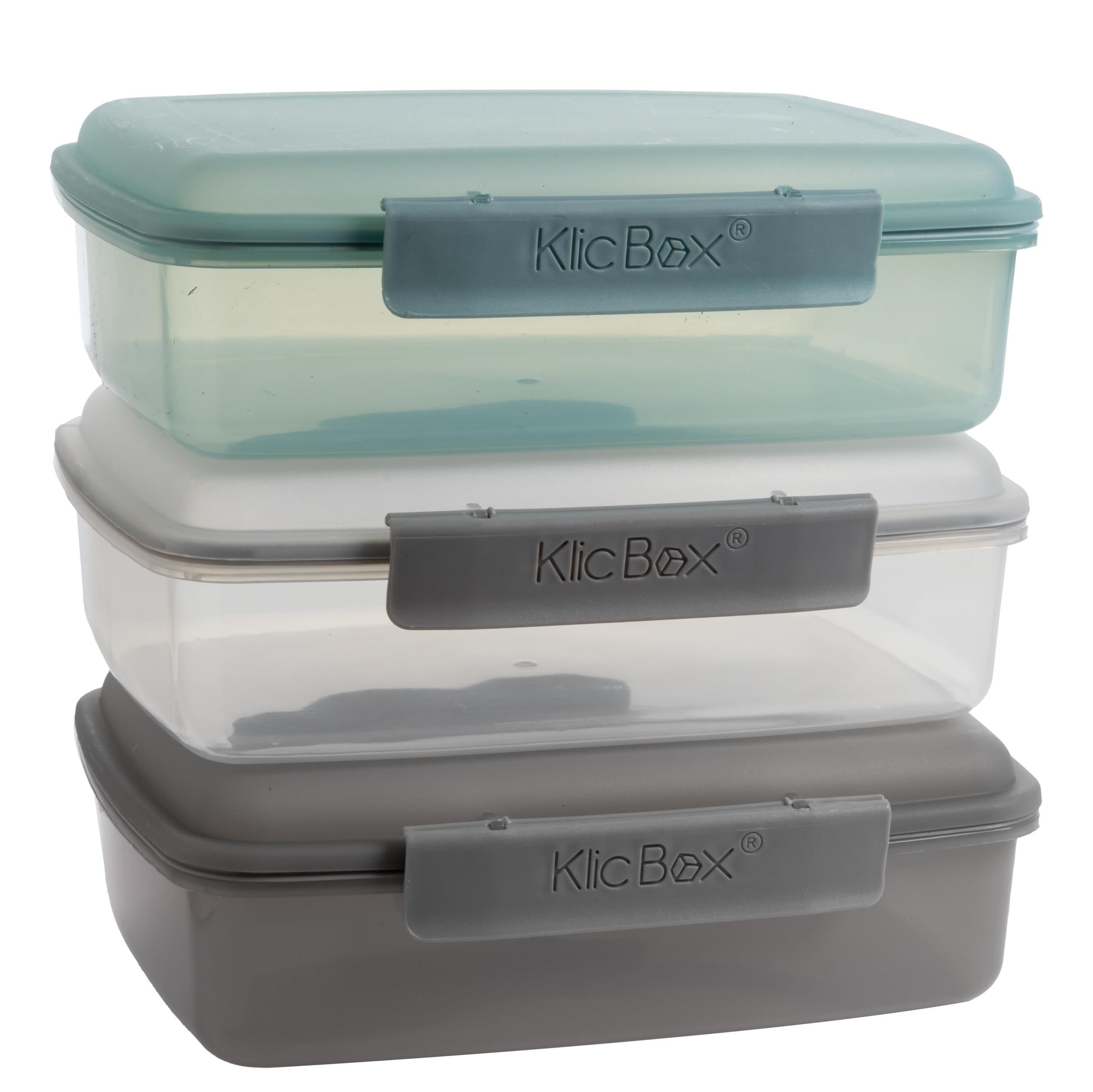 Centi Lunchbox Lunchbox mit Trennfach und Silicondichtung, Kunststoff, (3er-Set)