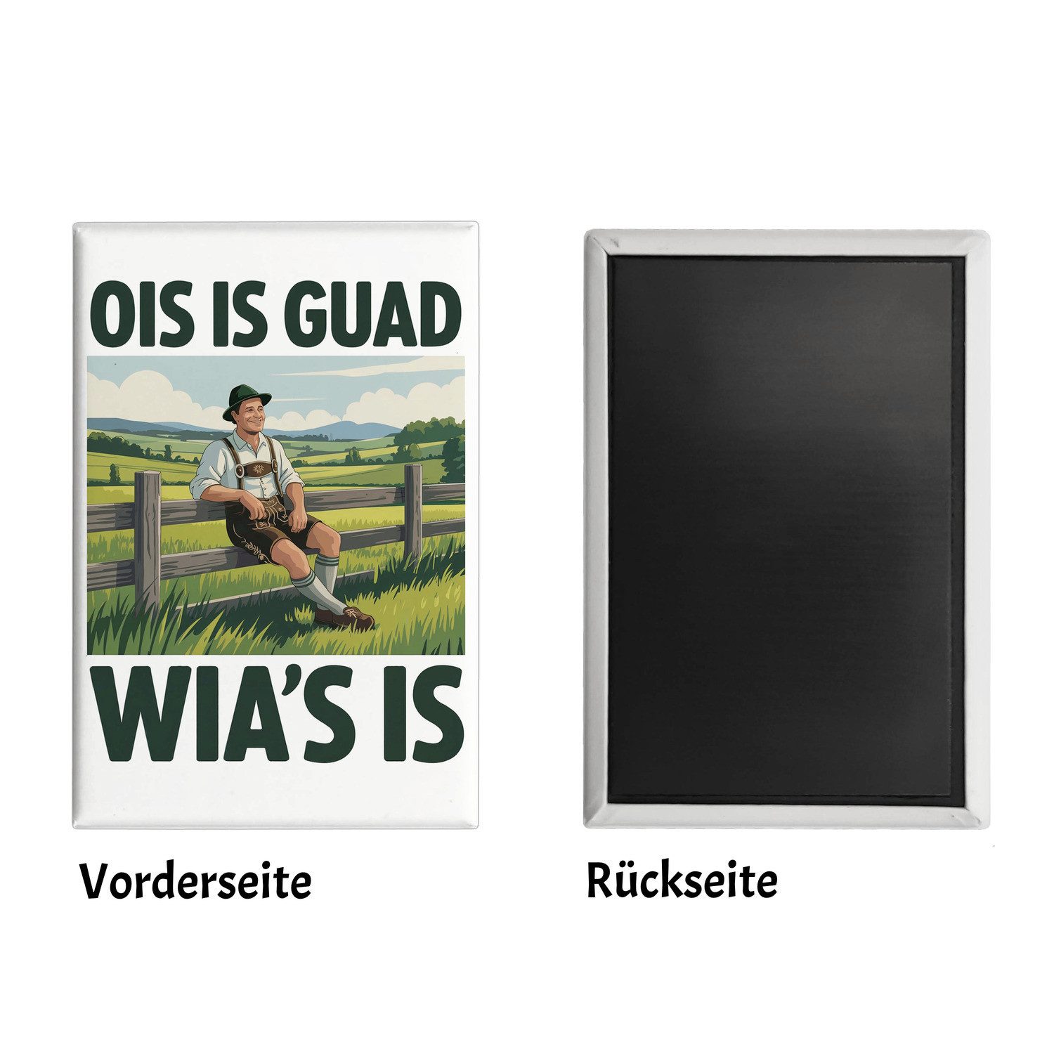 Thumbnail - speecheese Magnet Zufriedener Bauer Ois is guad wia´s is Souvenir Souvenir Magnet