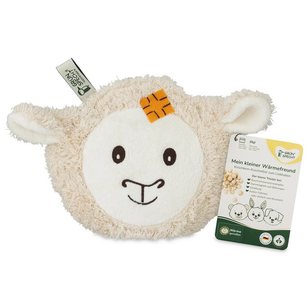GRÜNSPECHT Kirschkernkissen Mein kleiner Wärmefreund – Schaf, mit herausnehmbarem Innenkissen