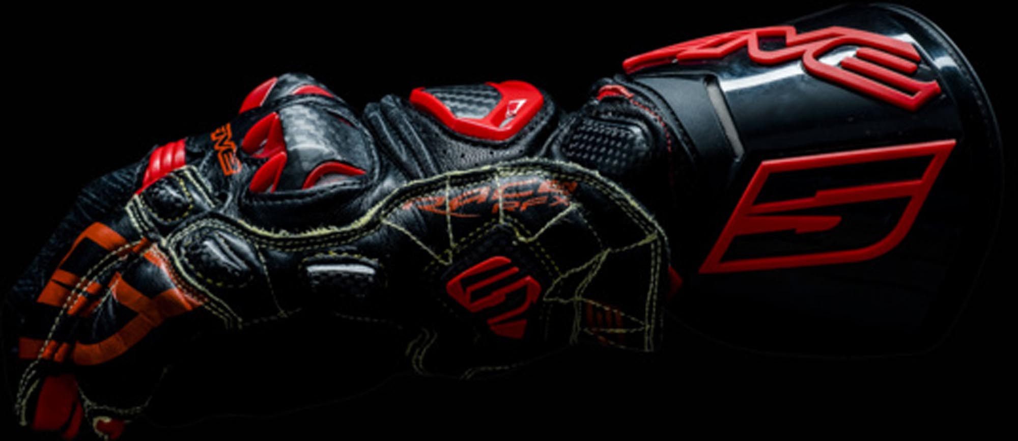Five Motorradhandschuhe RFX Race Motorrad Handschuhe mit Fingerbrücke,lange Stulpe