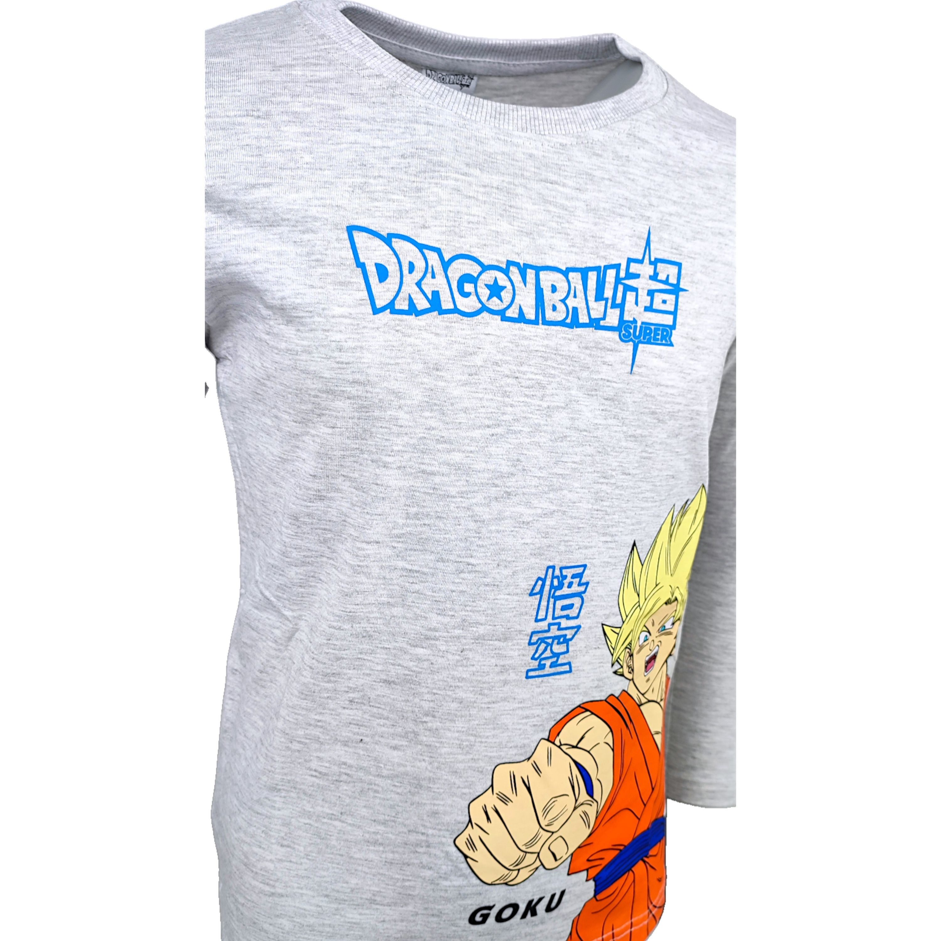 Dragon Ball Langarmshirt Son Goku Super-Saiyajin Jungen Shirt aus Baumwolle Gr. 104 - 152 cm