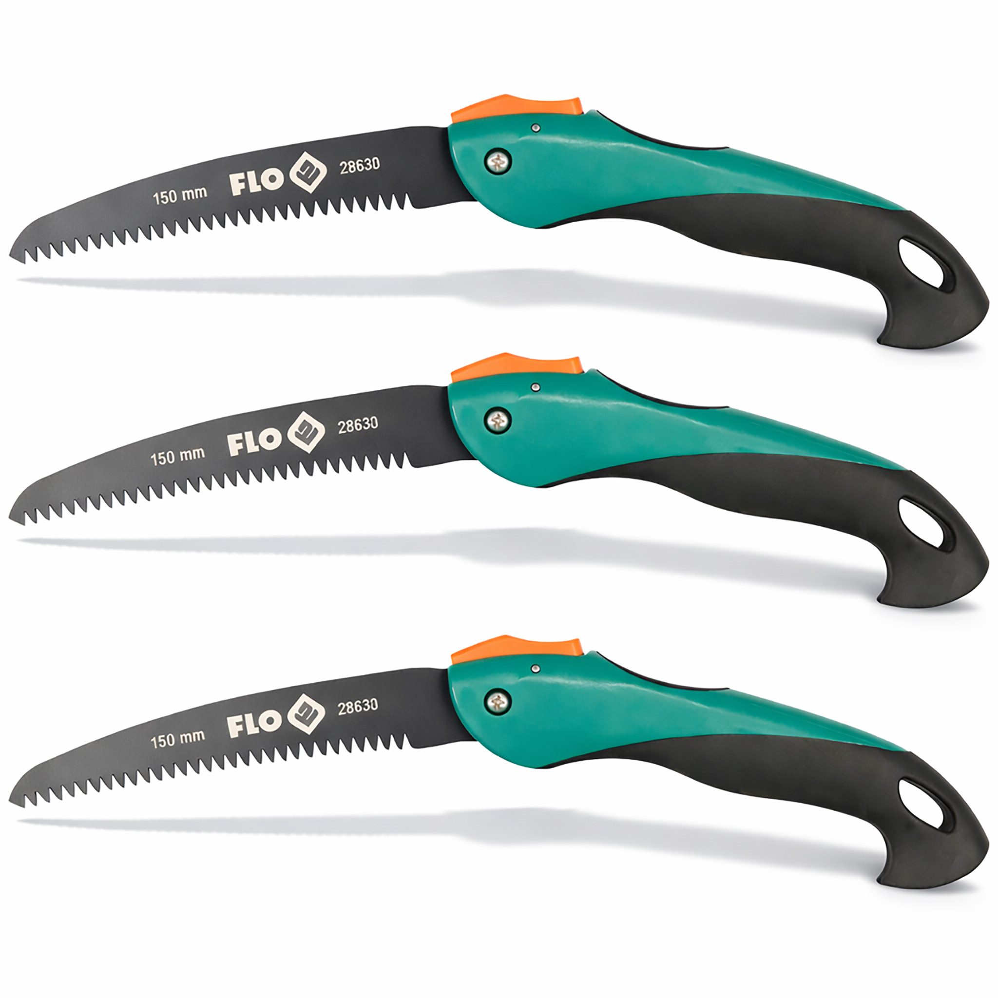 TOYA Handsäge 3 Astsägen Klappsäge 150 mm Typ 28630 (Vorteilspack, 3-St)