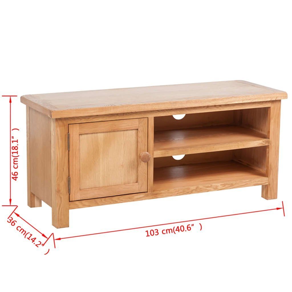 TV-Schrank vidaXL 103x36x46 Eiche Massivholz cm TV-Schrank