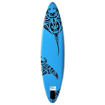 vidaXL Schlauchboot Aufblasbares Stand Up Paddle Board Set 366x76x15 cm Blau