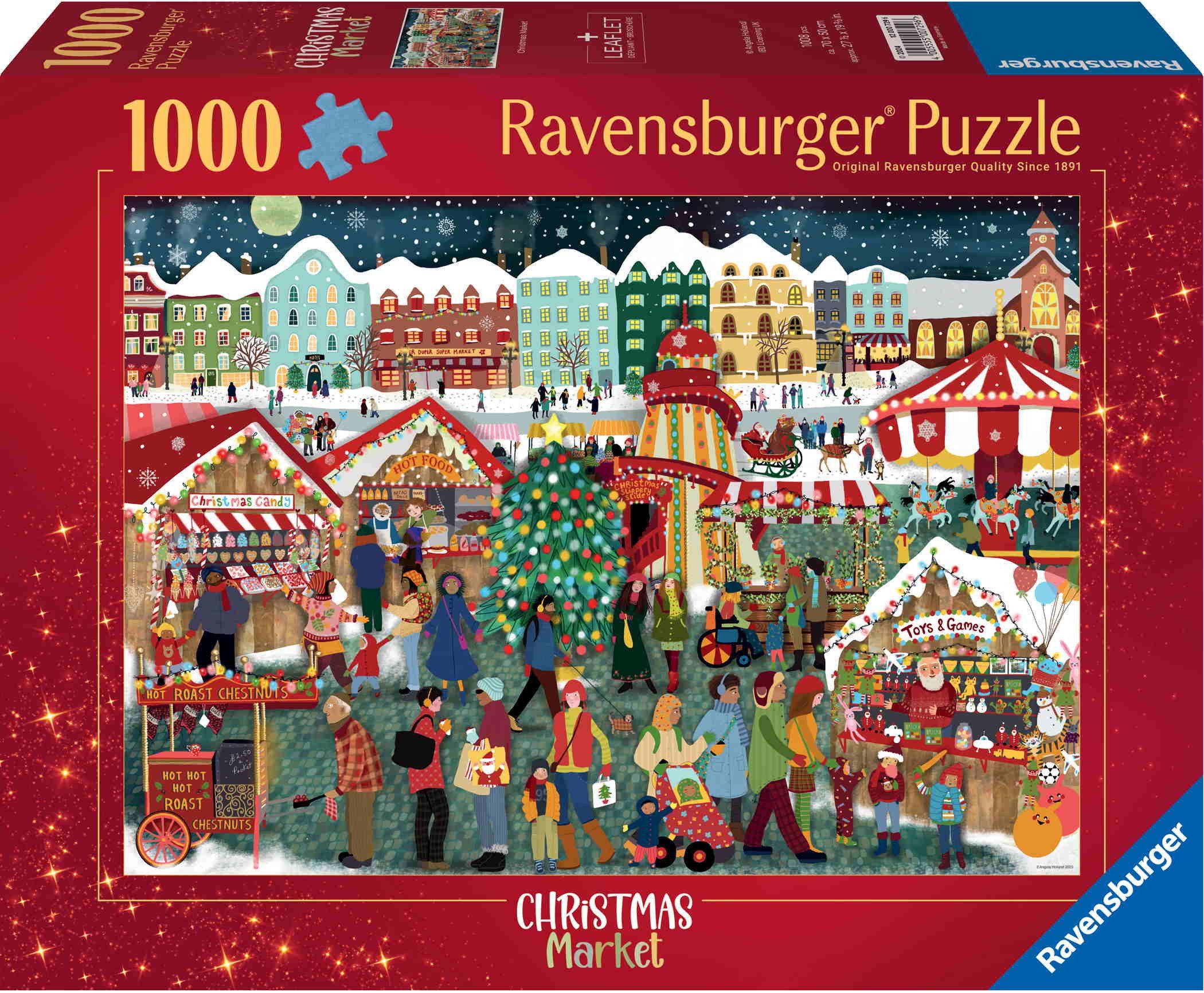 Ravensburger Puzzle 1000 Teile RVG Puzzle Christmas Market Weihnachtsmarkt günstig online kaufen