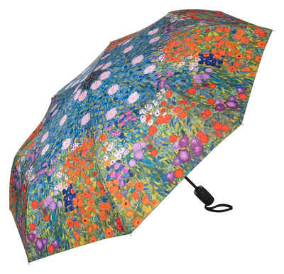 von Lilienfeld Taschenregenschirm Motivschirm Gustav Klimt: Bauerngarten Kunst Auf-Zu-Automatik, Kunstdruck