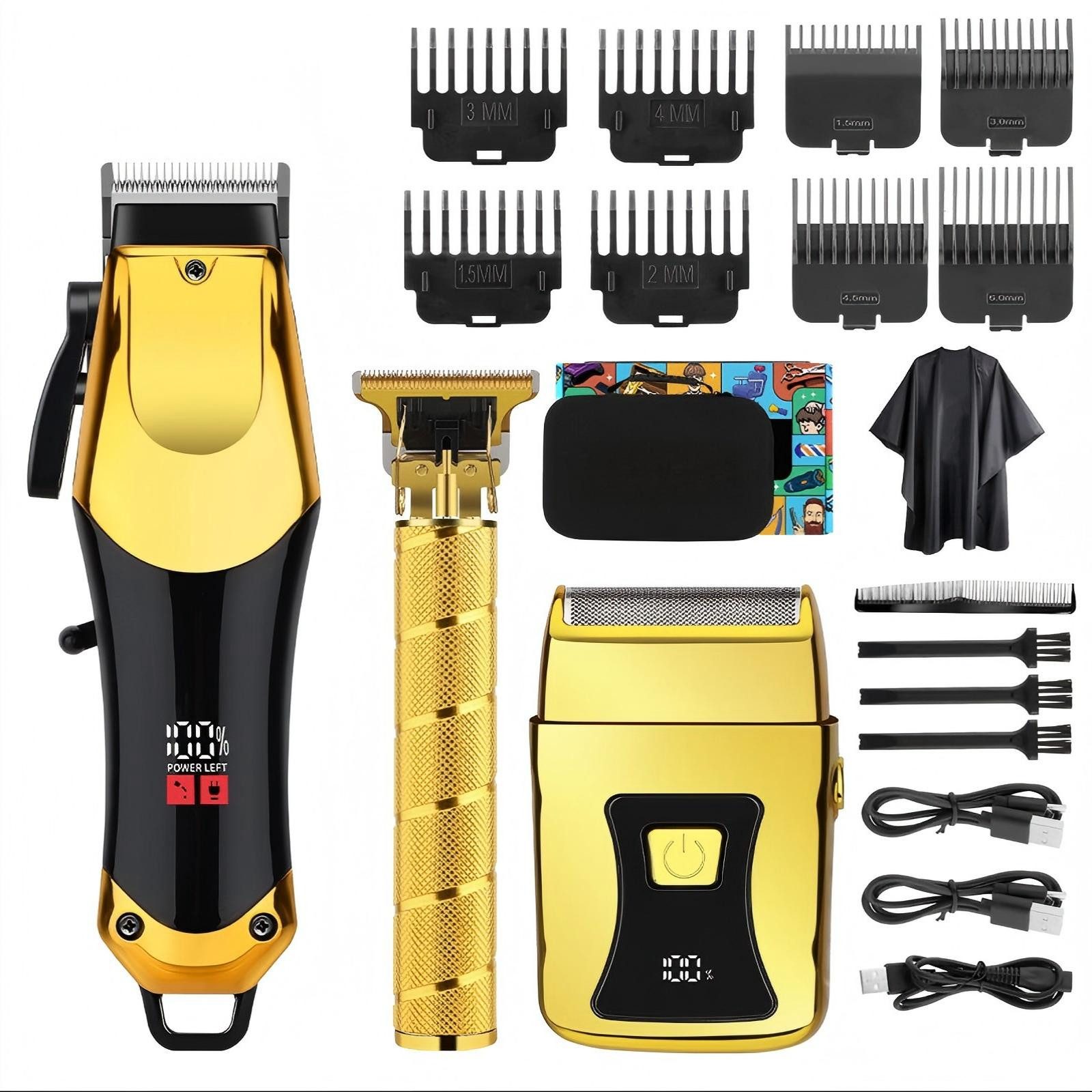 AIBISTAR Haar- und Bartschneider 3in1 Elektrisch Haarschneidemaschine Profi Haarschneider, Professionelle und Trimmer- Haarschneider Set für Herren
