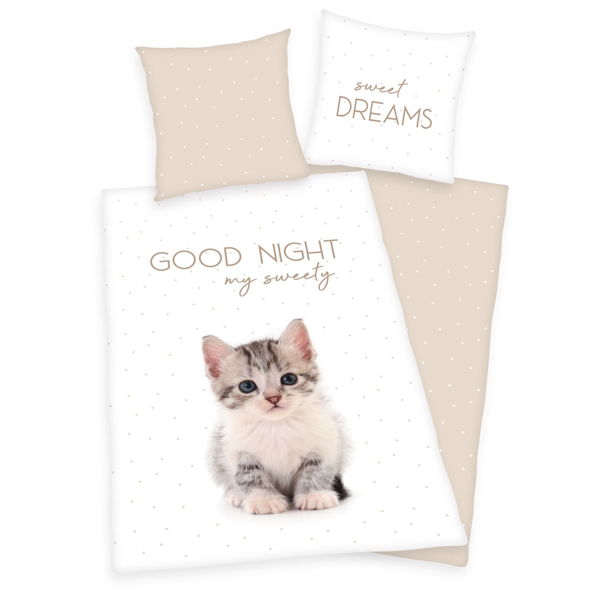 Herding Kinderbettwäsche Bettwäsche Katzen 2tlg. Katzenbaby günstig online kaufen