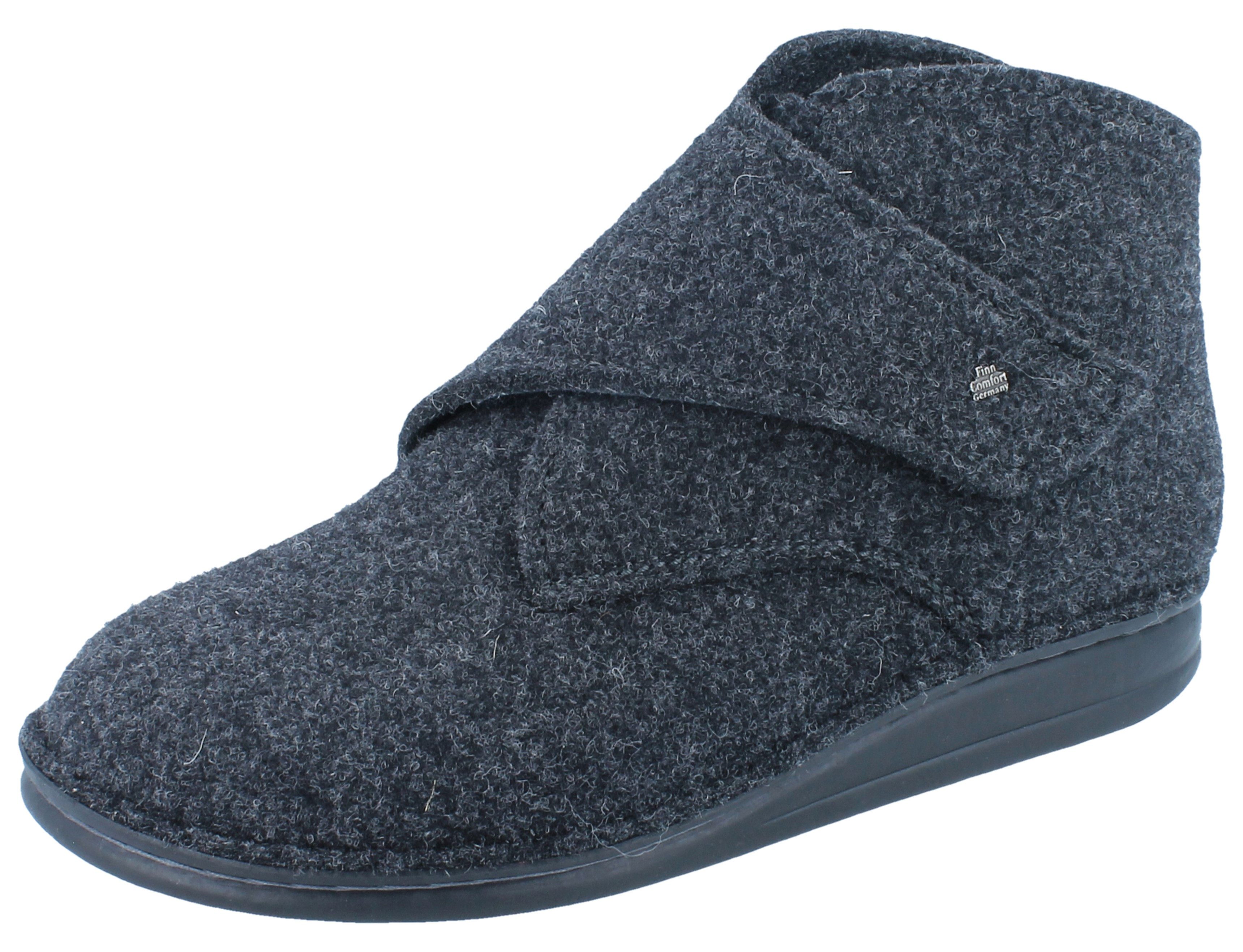 Finn Comfort FINN COMFORT Fiss Herren Hausschuhe grau Wollfilz - Größe: 42 Hausschuh Wechselfußbett