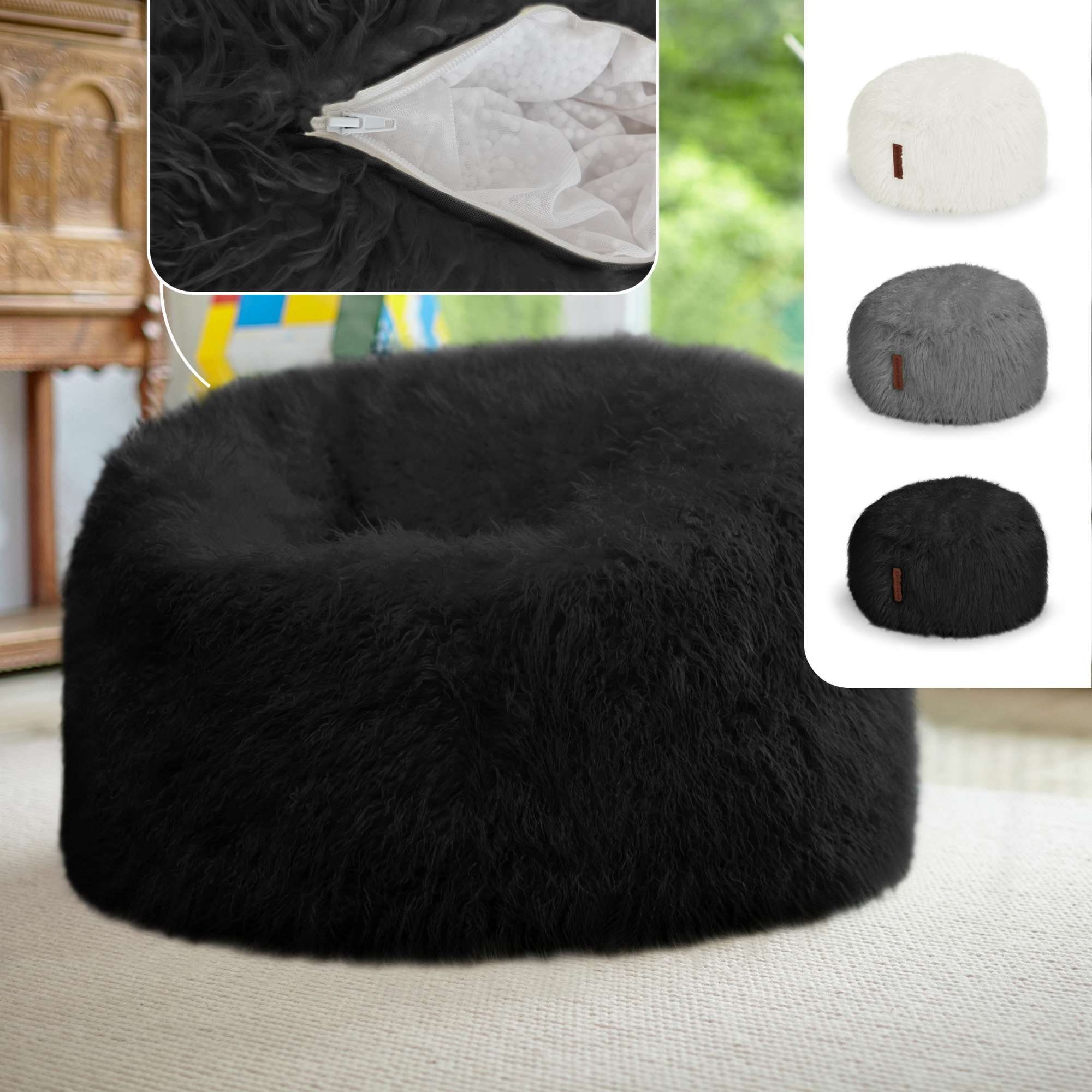 Green Bean Sitzsack Fellotpik mit Füllmaterial (EPS Perlen) (in 3 Farben, I günstig online kaufen