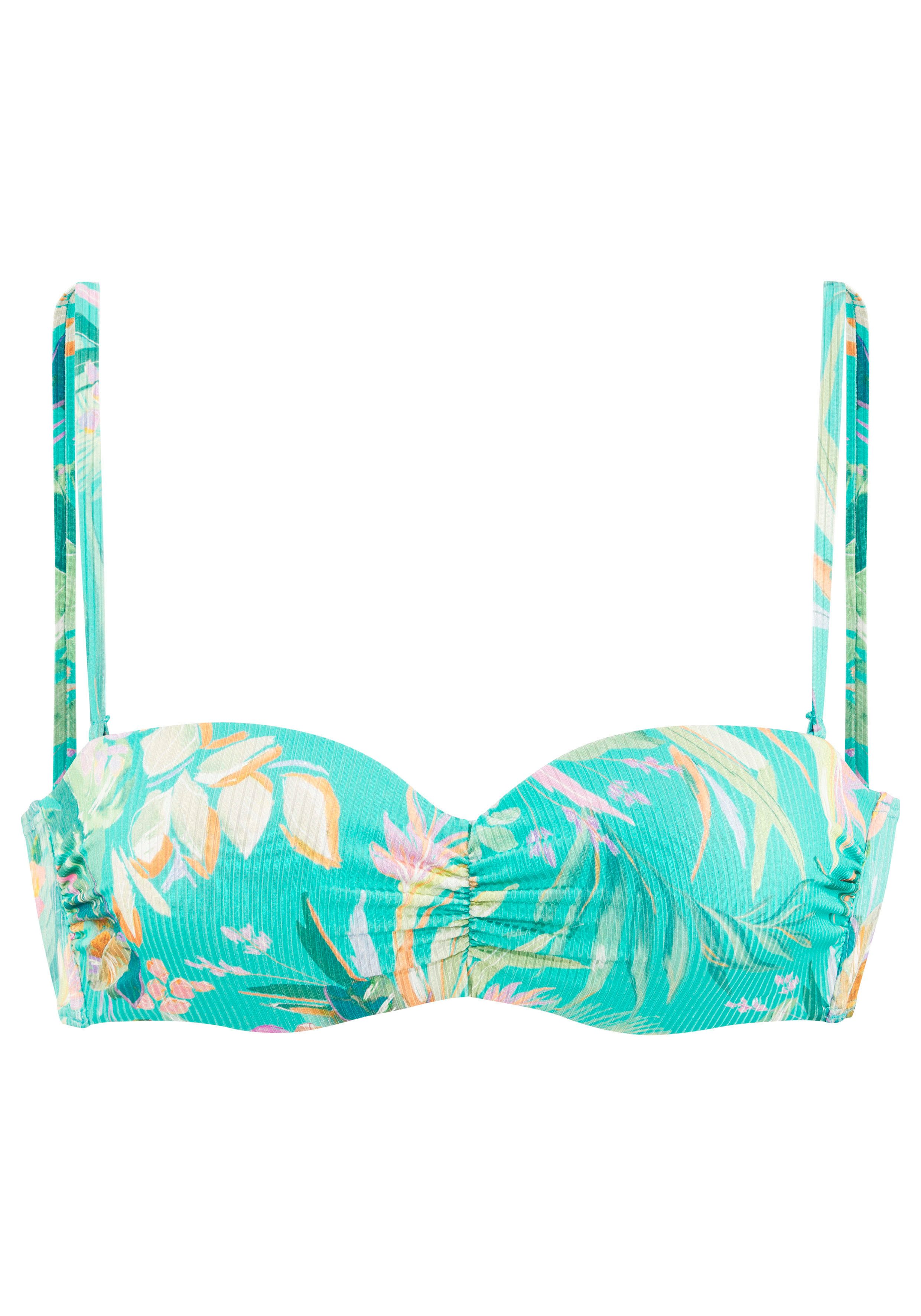 Venice Beach Bügel-Bandeau-Bikini-Top Sandra, in modischer, leicht glänzender Rippware