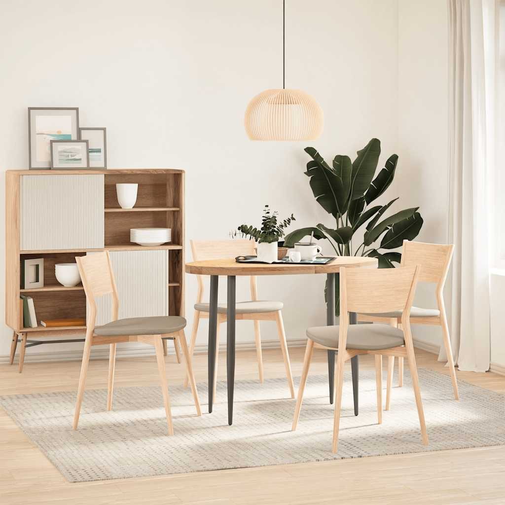 vidaXL Tischplatte Tischplatte 100x50x4 cm Massivholz Eiche Oval (1 St)