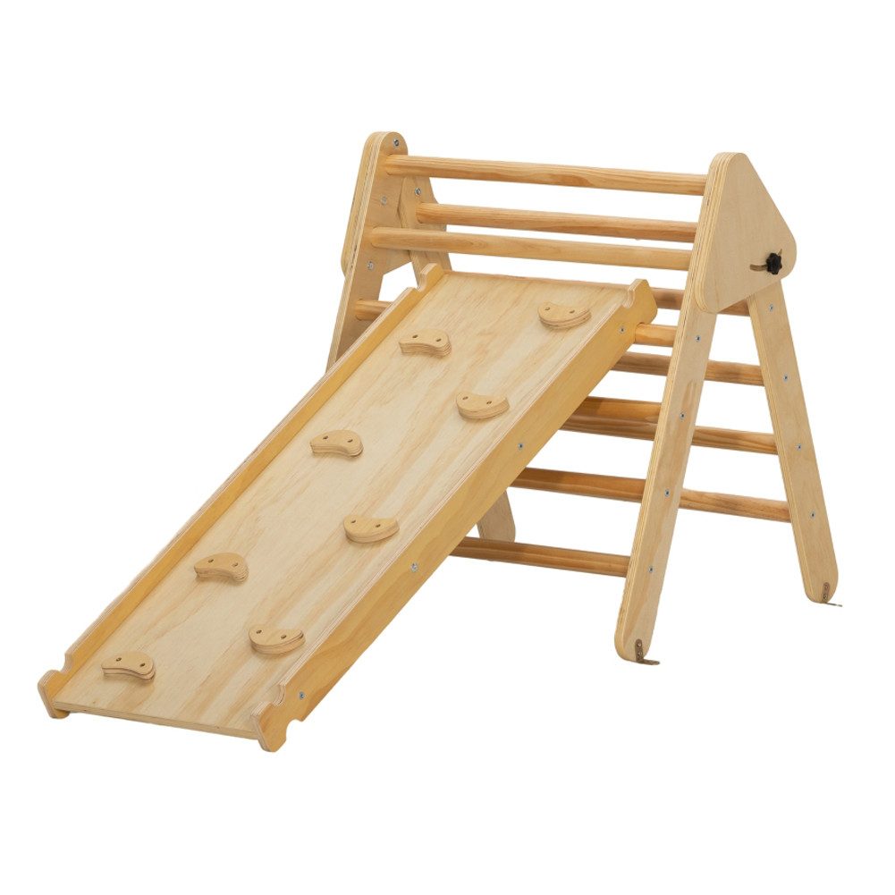 FANNOU Klettergerüst 147 x 64,5 x 59cm, (1-St), mit Dreiecks-Leiter und zweiseitiger Rampe für 18-48 Monaten Kinder