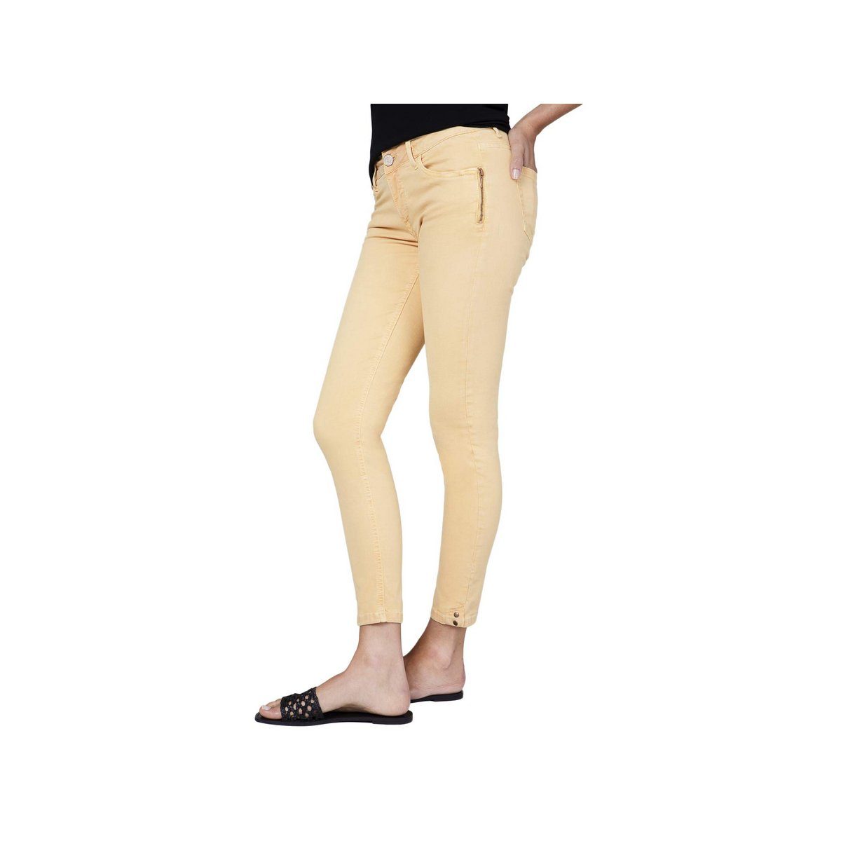 Skinny-fit-Jeans BLUE gelb FIRE (1-tlg) regular