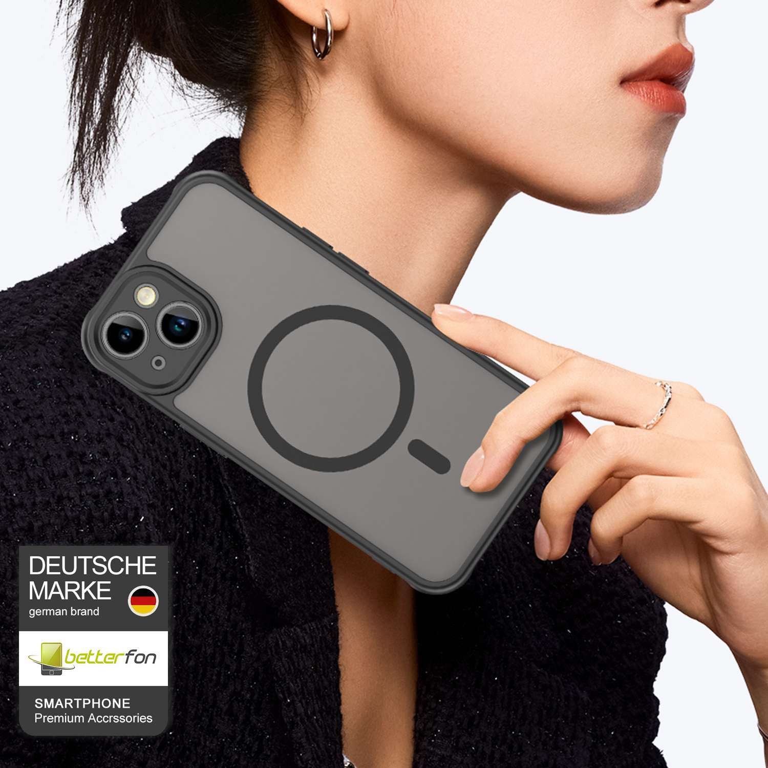 betterfon Handyhülle für Apple iPhone Schutzhülle Case, Magnetisches Laden, mattes Design, kratzfest & stoßfest verarbeitet