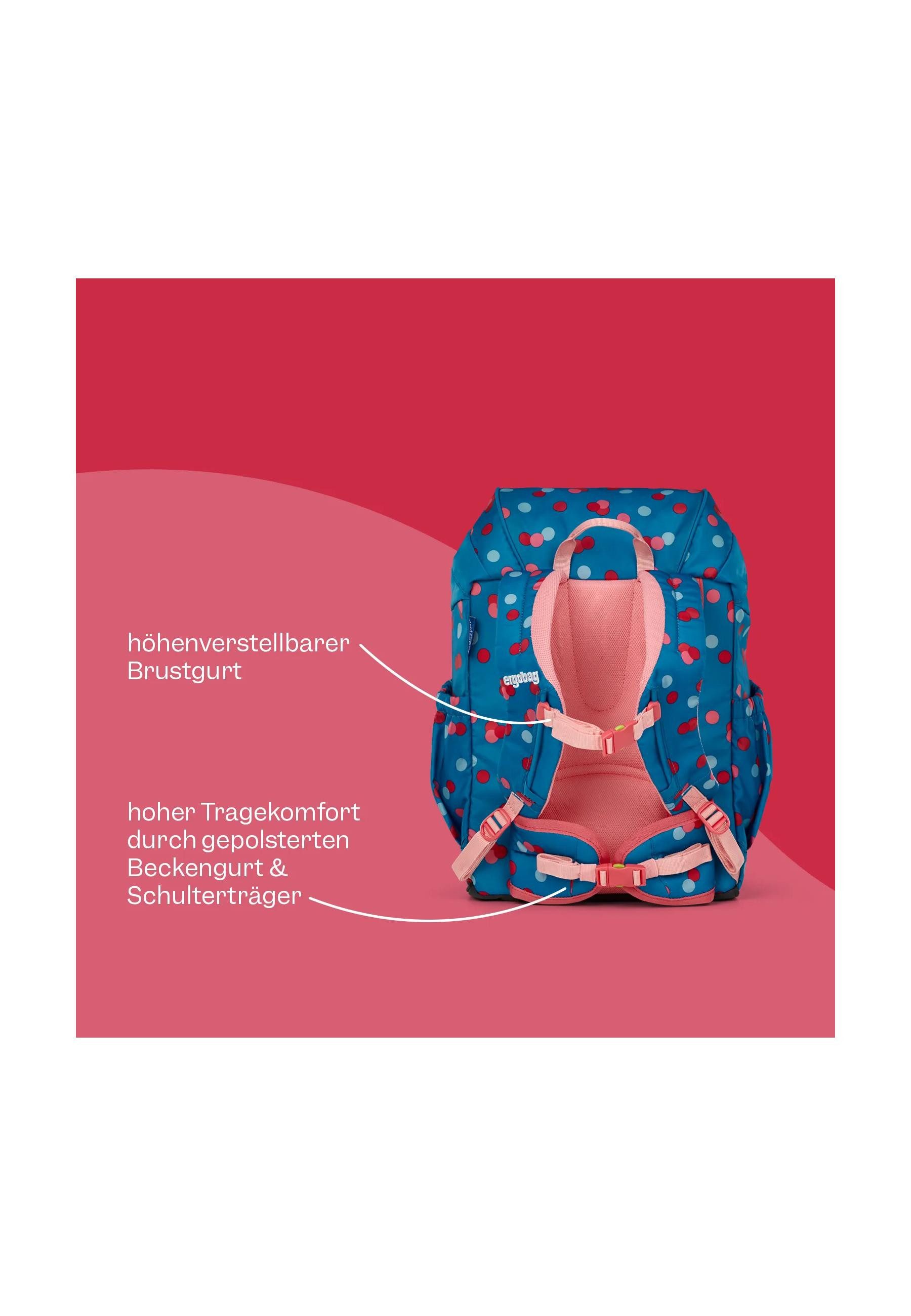 ergobag Kinderrucksack mini ., mit Hüft- & Brustgurt für einen ergonomischen Sitz