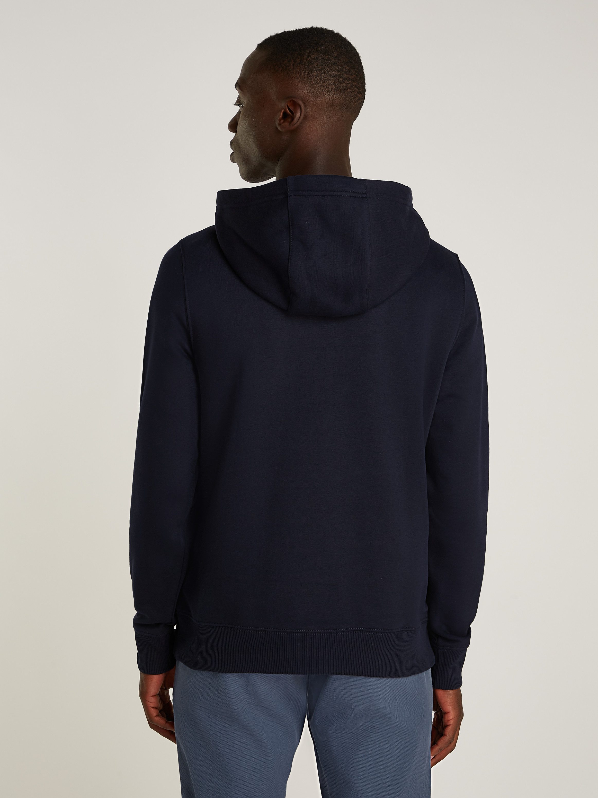 Tommy Hilfiger Kapuzensweatshirt HILFIGER CHEST INSERT unifarben, casual, regular fit, Baumwollmix, Kapuze
