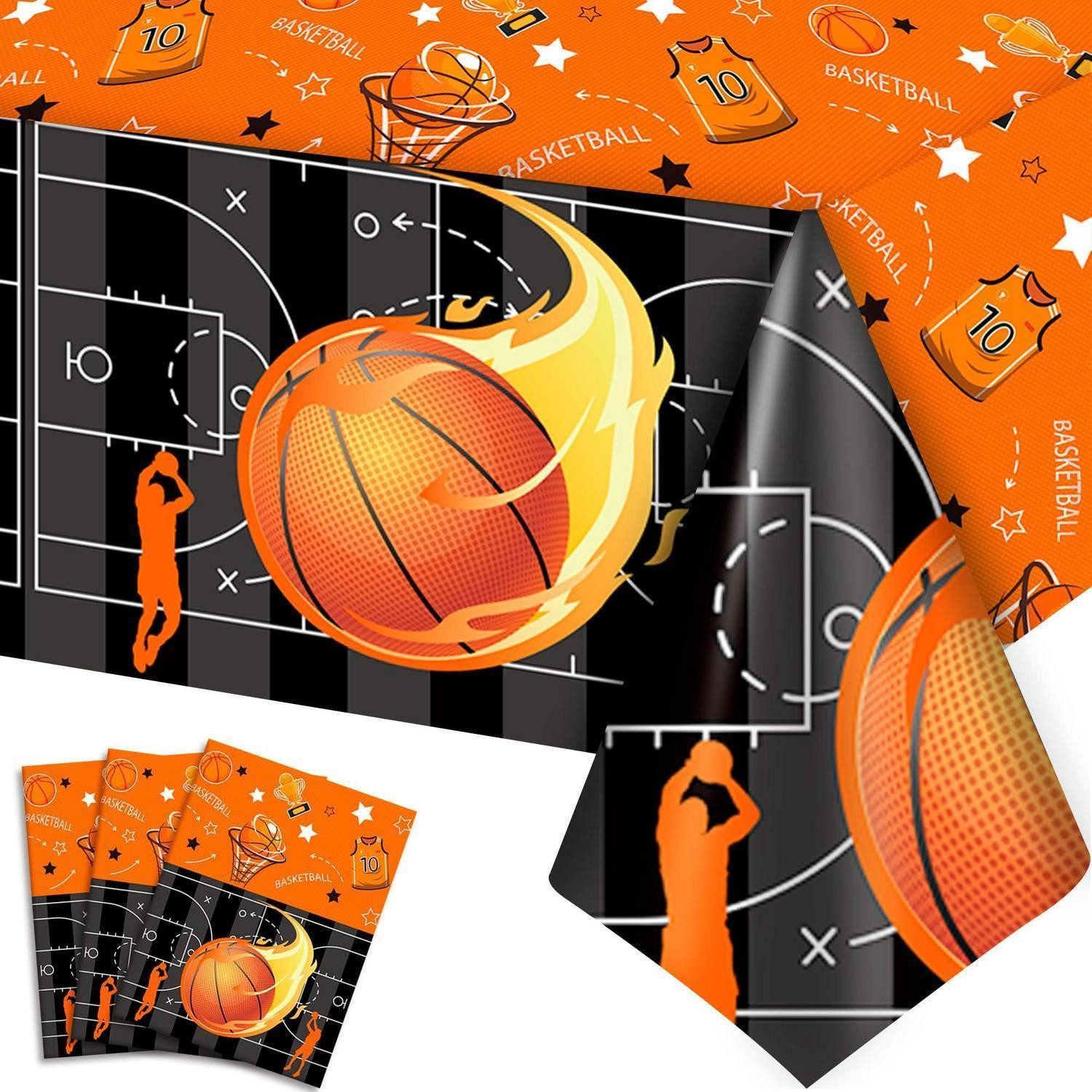 LuxusKollektion Tischdecke Basketball Tischdecke 3er Set 54x108" (3-tlg)