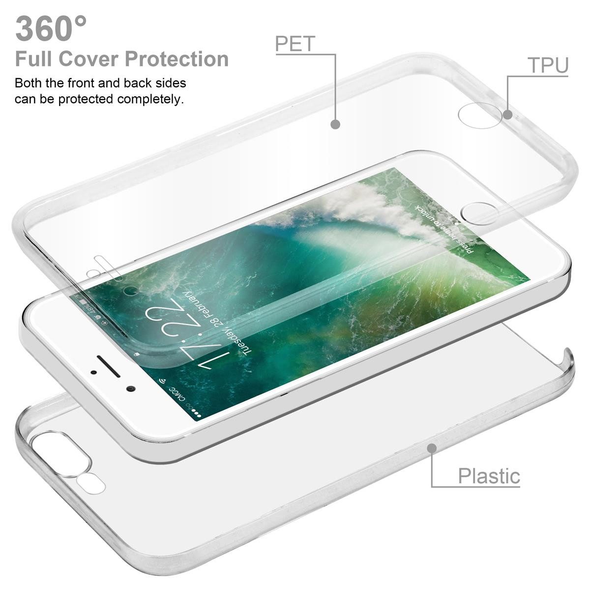 Cadorabo Handyhülle für Apple iPhone 7 PLUS / 7S PLUS / 8 PLUS Hülle Apple iPhone 7 PLUS / 7S PLUS / 8 PLUS, Flexible Case Handy Schutzhülle - Hülle - Back Cover 360° Grad