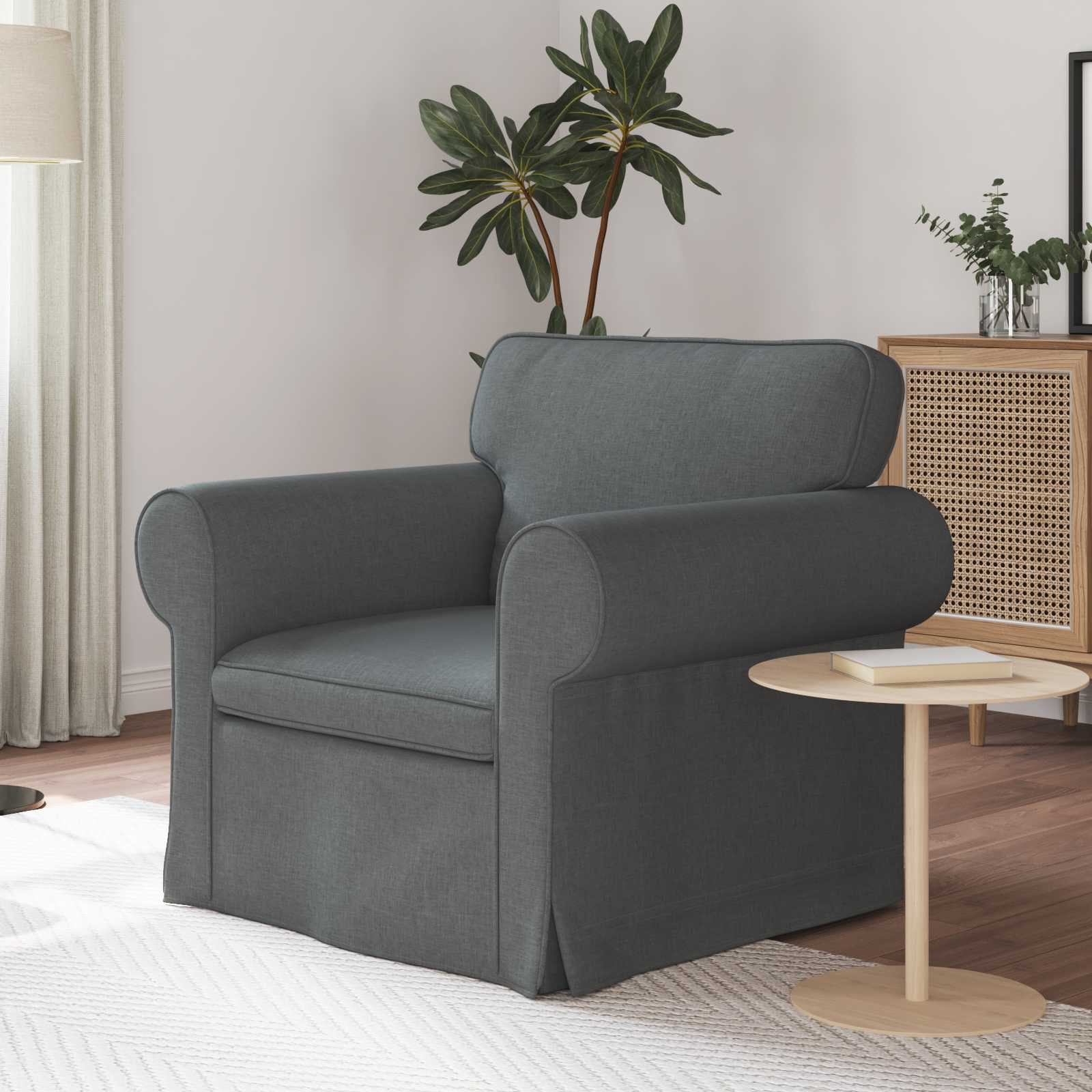 vidaXL Sofa Sofa Dunkelgrau 95 x 82 x 80 cm Stoff, 1 Teile – Bild 2 von 5