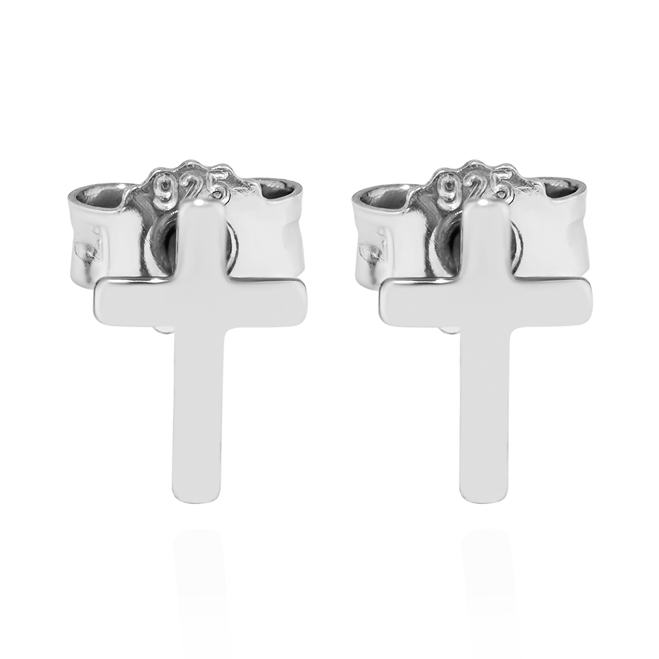 NKlaus Paar Ohrstecker Paar Kreuz Ohrstecker günstig online kaufen