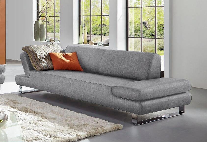 W.SCHILLIG 3-Sitzer taboo Designsofa mit hohem Sitzkomfort, Breite 232cm, Sitztiefe 69cm, mit Übertiefe, inklusive Armlehnenverstellung