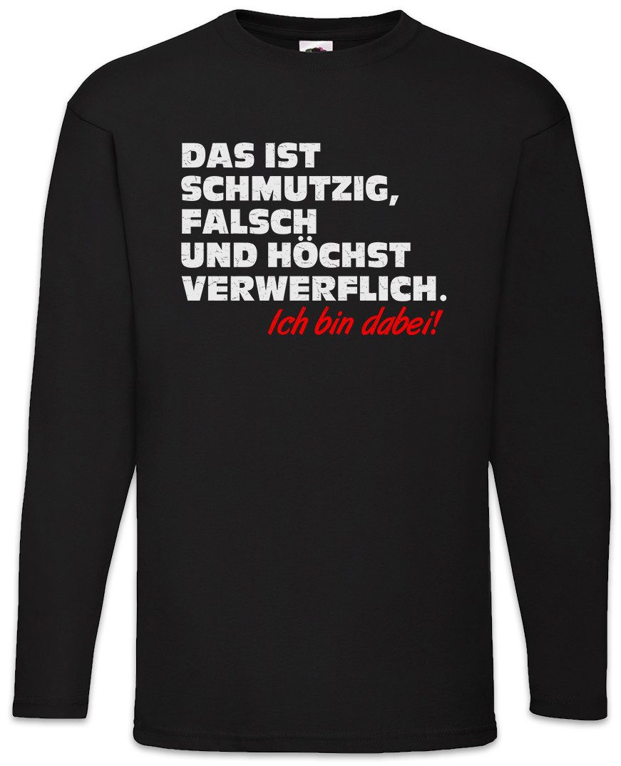 Langarmshirt Schmutzig Falsch Verwerflich Langarm T-Shirt Schmutz Dreck Clown Joke