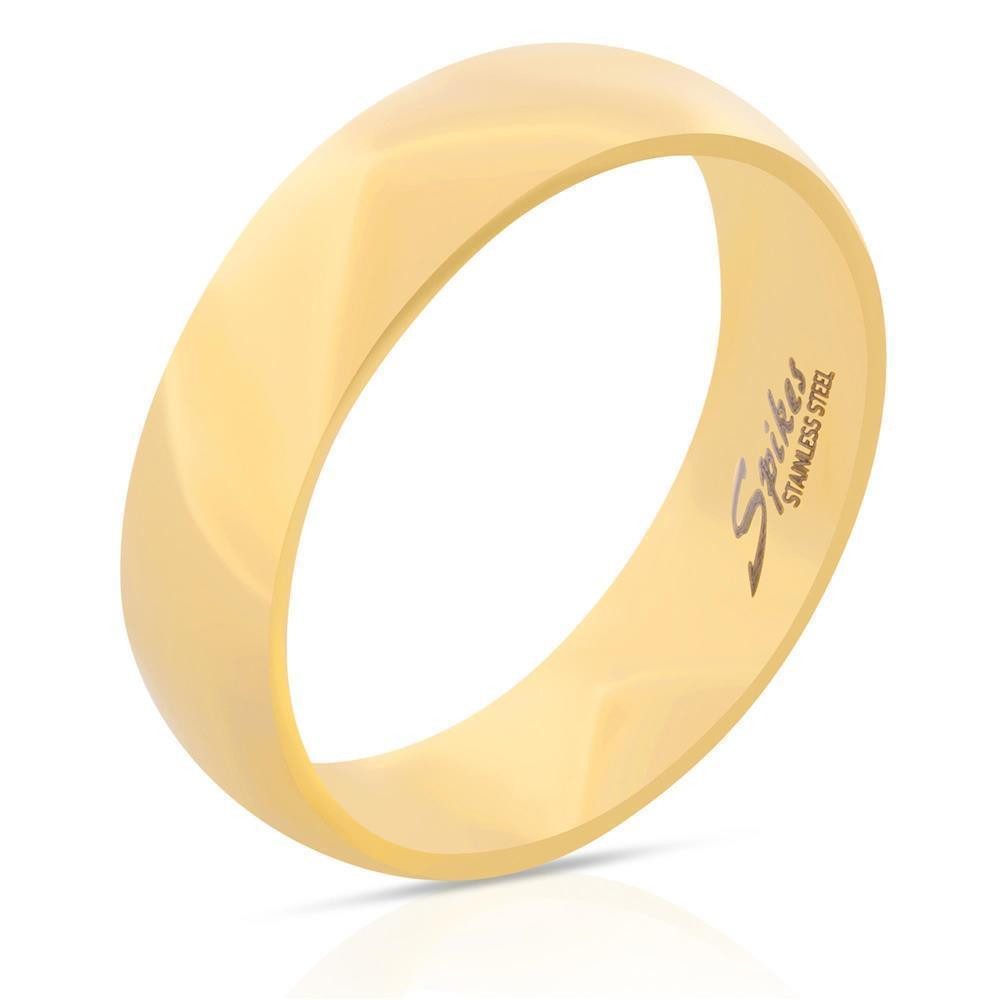 BUNGSA Fingerring 67 (21.3) Ring klassisch Gold aus Edelstahl Unisex (Ring, 1-tlg), Damen Herren – Bild 2 von 5