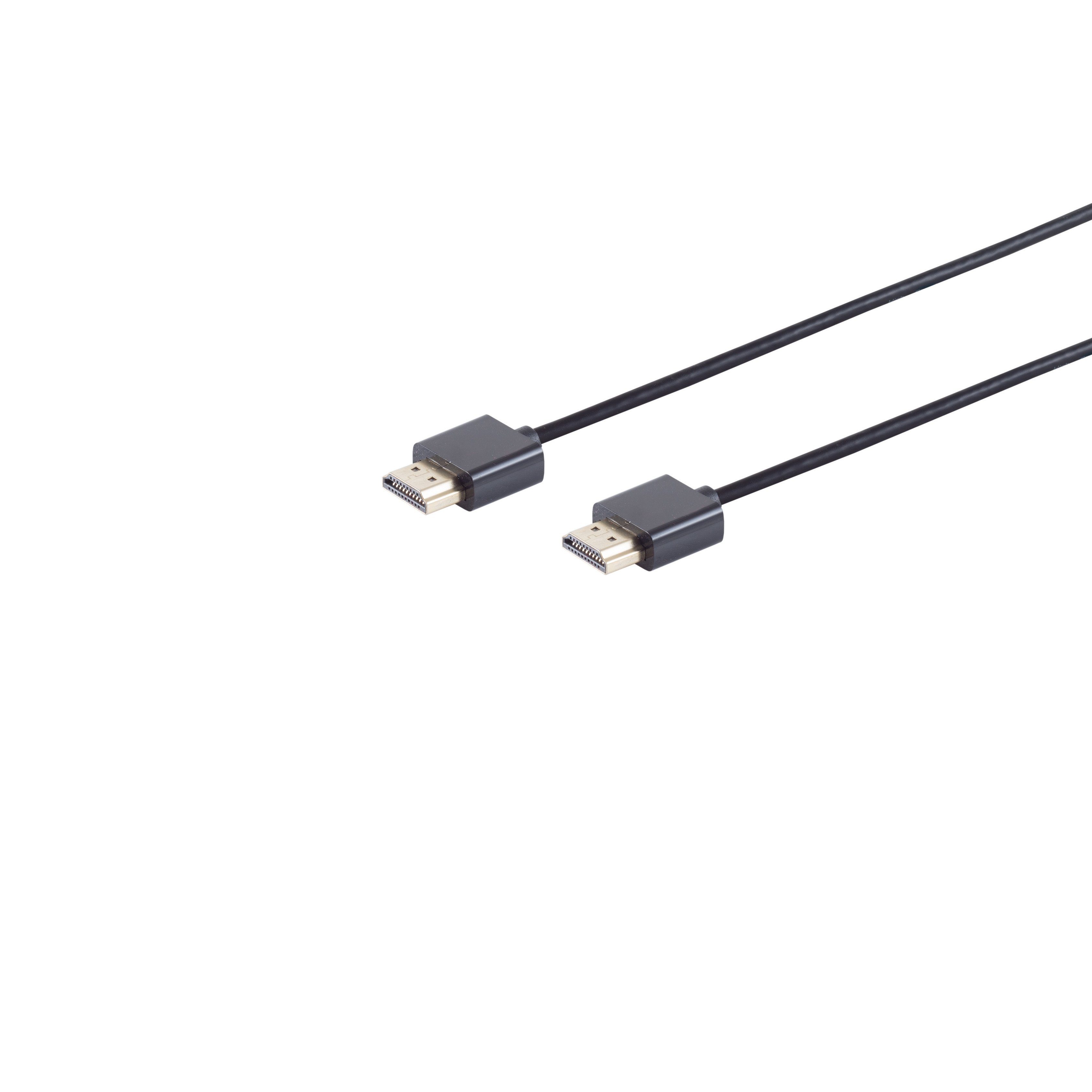 S-Conn HDMI A-Stecker / HDMI A-Stecker extra dünn 1,5m HDMI-Kabel, (150,00  cm)